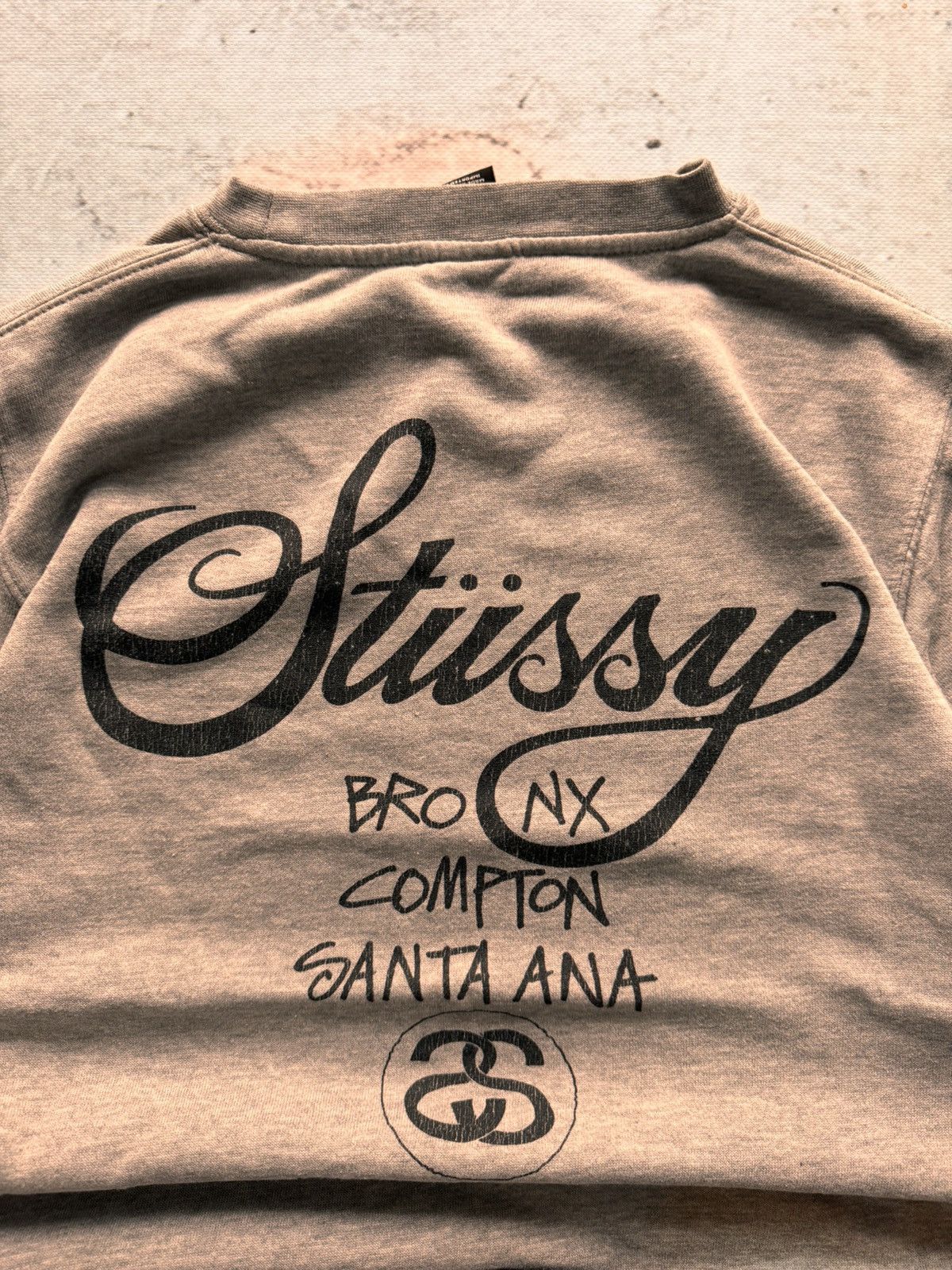 Stussy × Vintage STUSSY CENTER LOGO VINTAGE OVERSIZE SWEATSHIRT Size US S / EU 44-46 / 1 - 8 Thumbnail