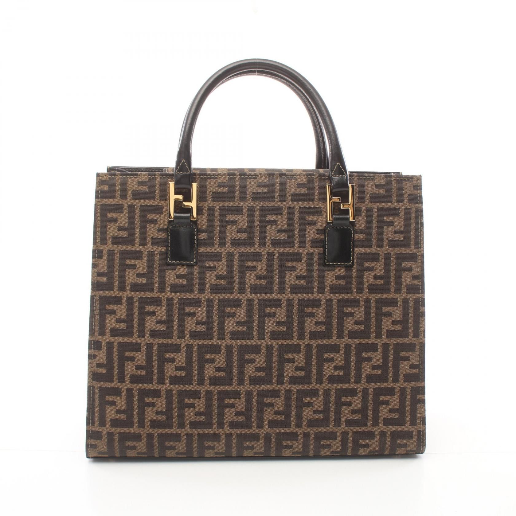 Fendi Fendi Zucca Canvas Handbag Canvas Handbag in Great Condition Size ONE SIZE - 1 Thumbnail