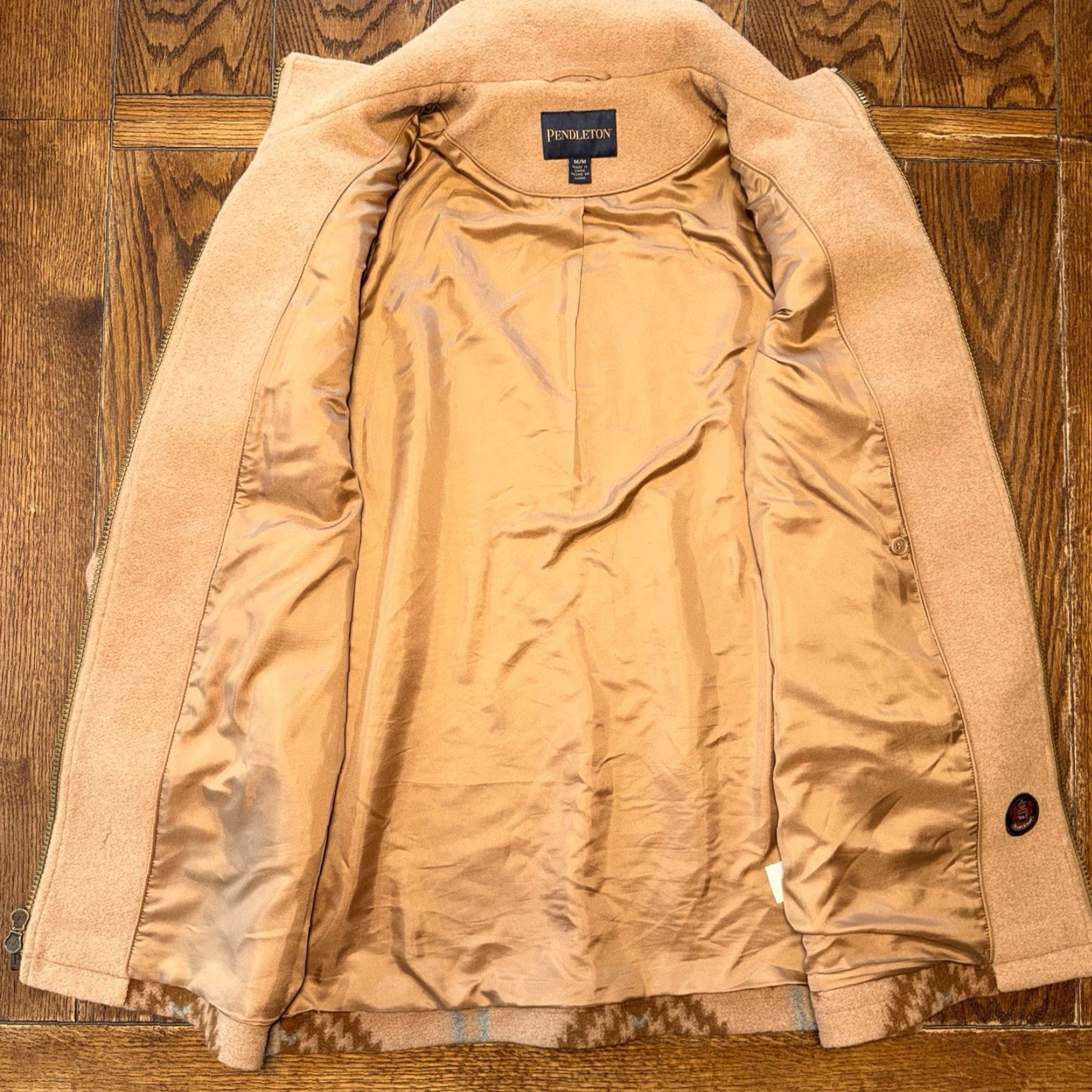 Pendleton VINTAGE Pendleton Wool Blend Geometric Aztec Southwestern Jacket Beige Medium Womens Zip Front Fall Regular/N/A Size M / US 6-8 / IT 42-44 - 5 Thumbnail