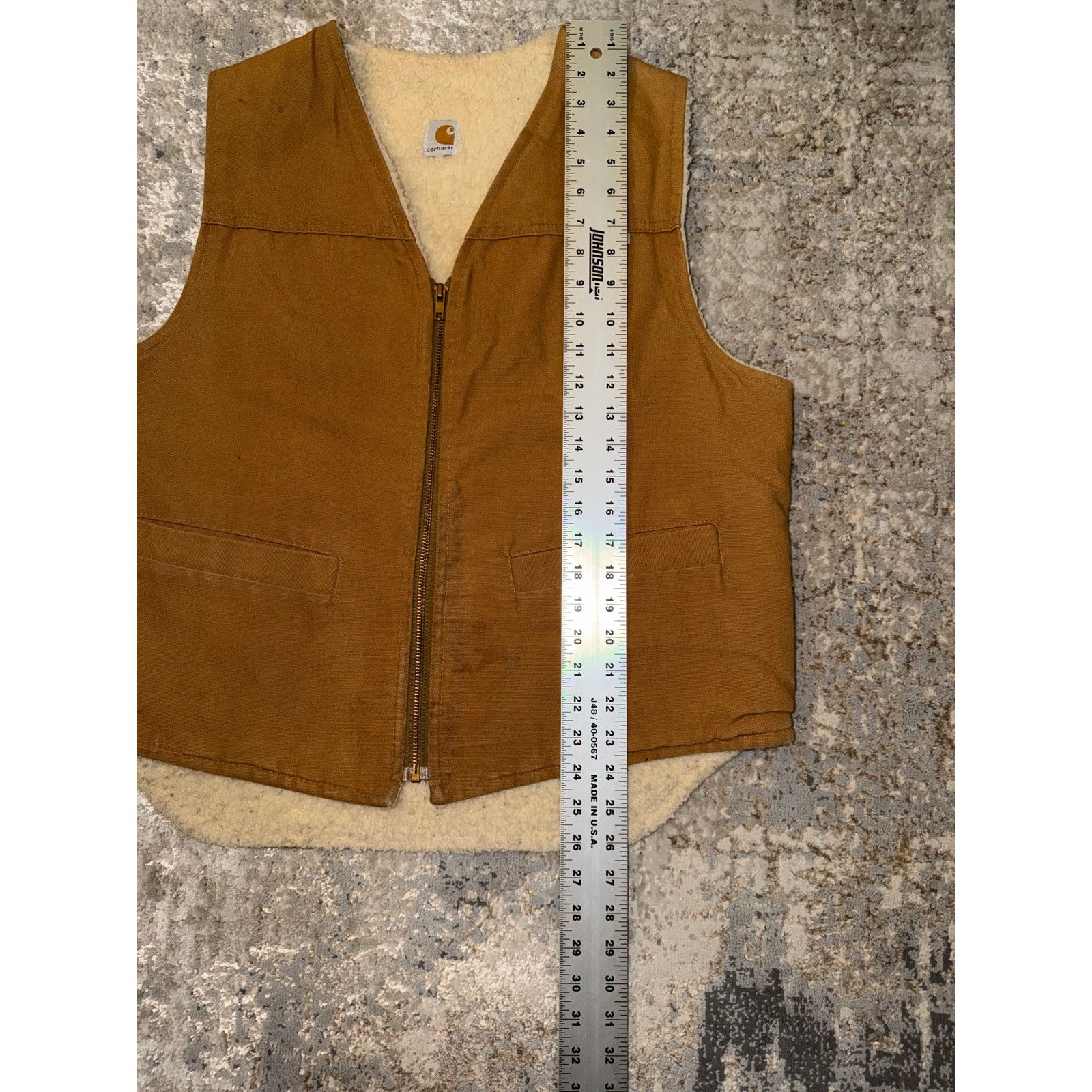 Carhartt Carhartt Vntg 80s Fleece Lined Duck Brown 6SV Vest Mens L Size L / US 10 / IT 46 - 8 Thumbnail