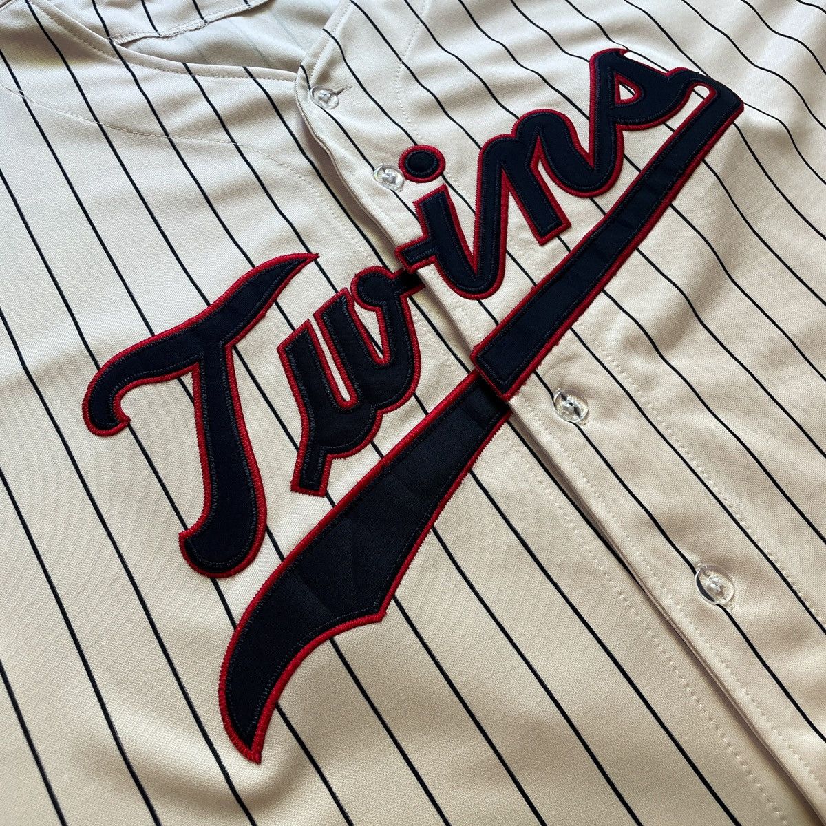 Majestic × Vintage 50th Anniversary Minnesota Twins x Majestic Pinstripe Jersey Size US XXL / EU 58 / 5 - 2 Thumbnail