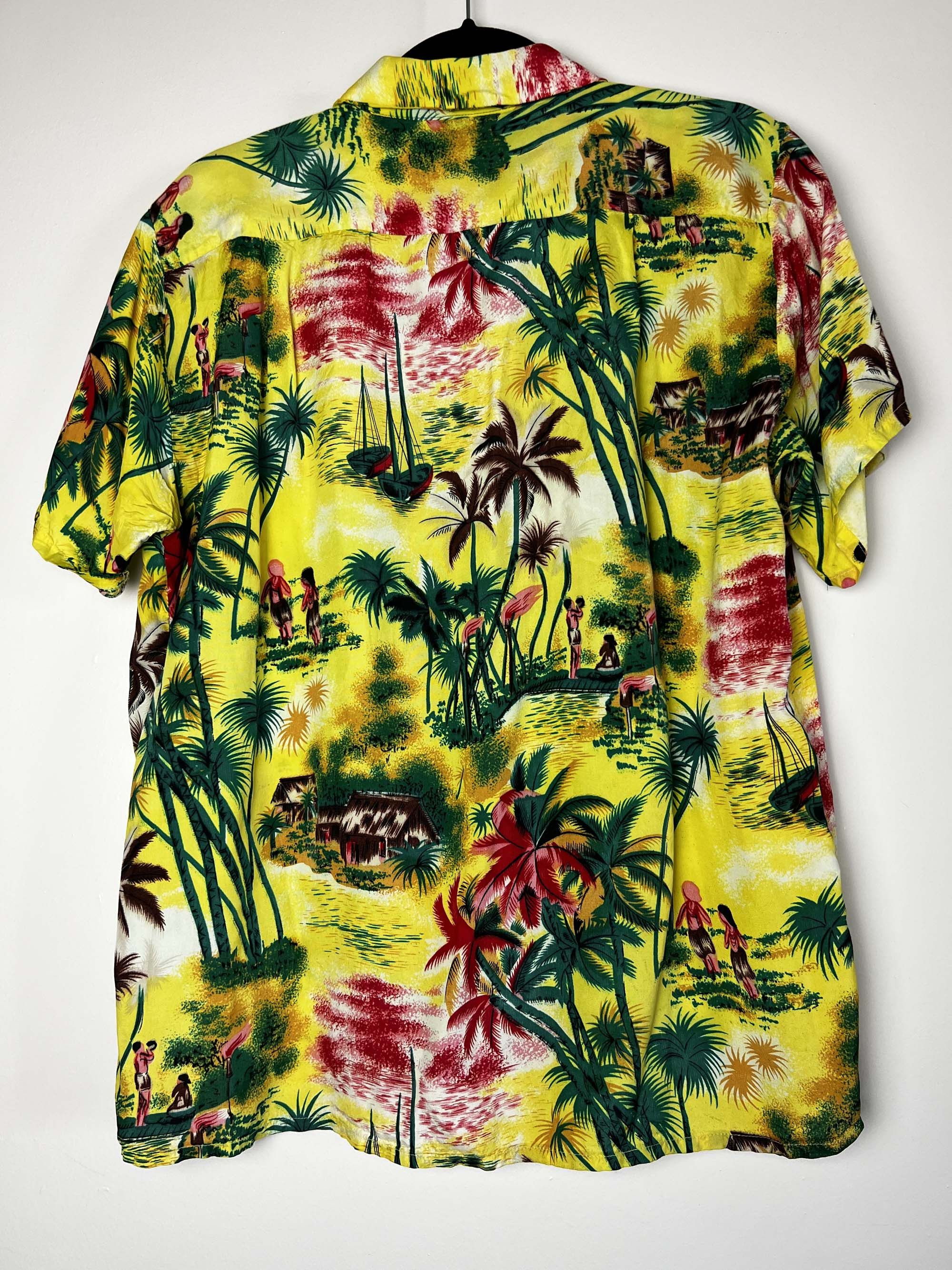 Vintage Vintage 1940's-1950's TAHITI Rayon Island Palm Tree Shirt Size US M / EU 48-50 / 2 - 12 Thumbnail