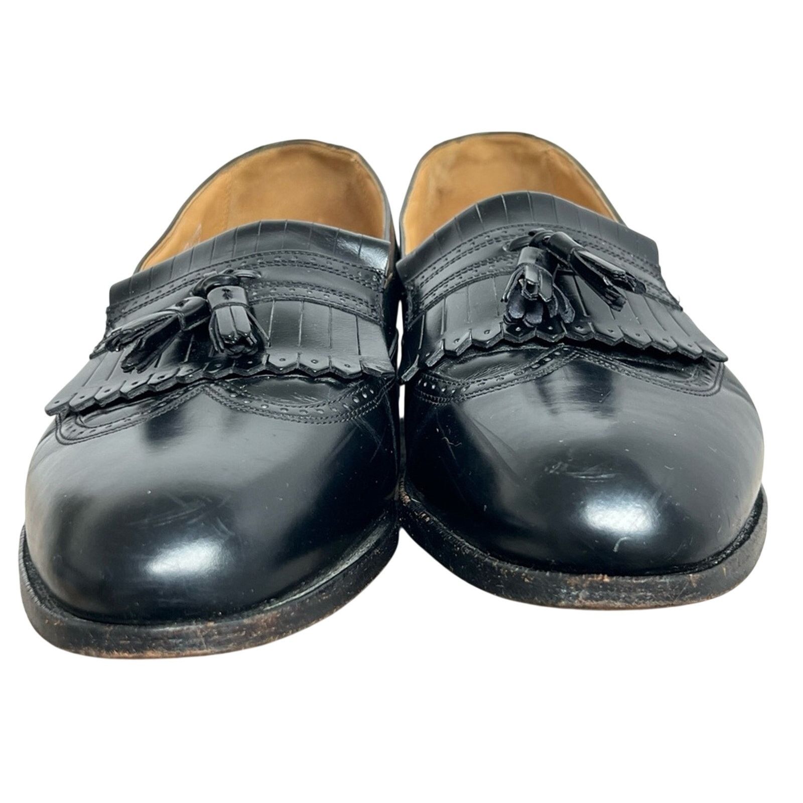 Stafford STAFFORD EXECUTIVE Comfort Plus Black Leather Wingtip Shoes Size US 11.5 / EU 44-45 - 4 Thumbnail
