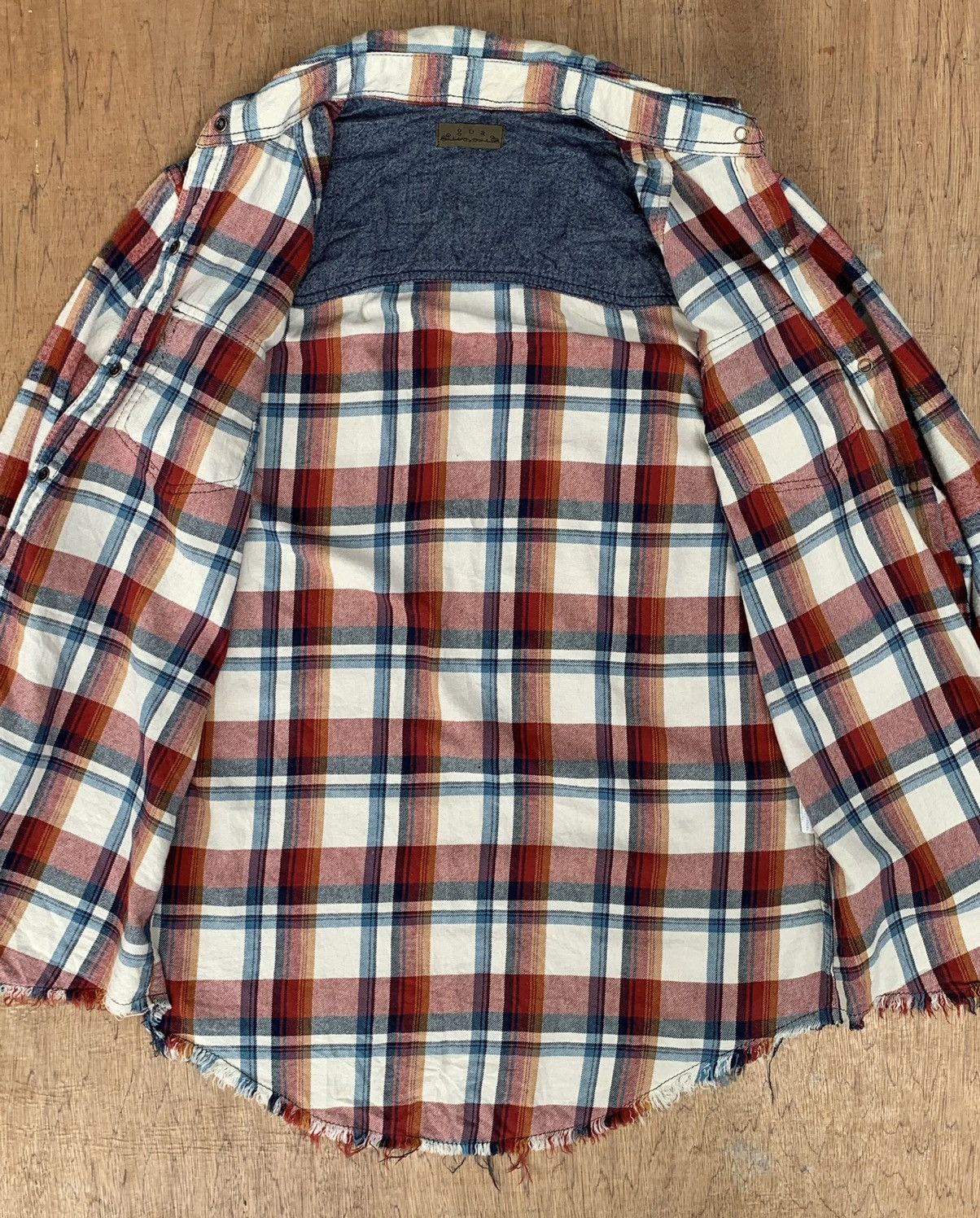 If Six Was Nine Rare Goa Snap Buttons Plaid Tartan Flannel Shirt Size US M / EU 48-50 / 2 - 16 Thumbnail