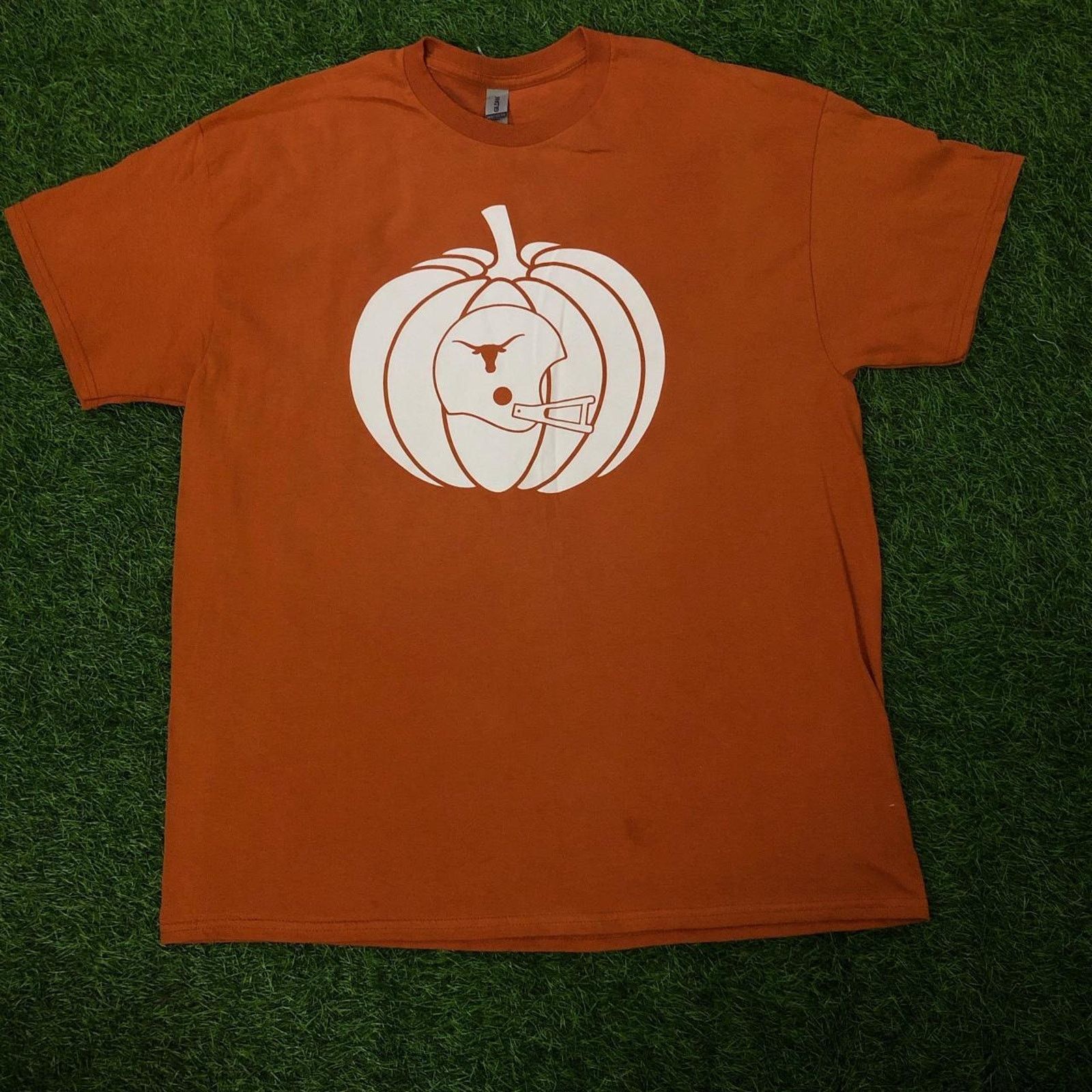Gildan Burnt Orange Texas Longhorns Pumpkin Graphic Tee Size US XL / EU 56 / 4 - 1 Thumbnail