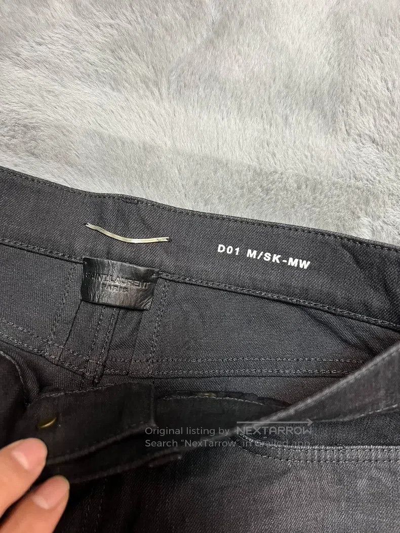 Saint Laurent Paris Saint Laurent Paris Fringed Black Basic Denim Jeans Size US 30 / EU 46 - 3 Thumbnail