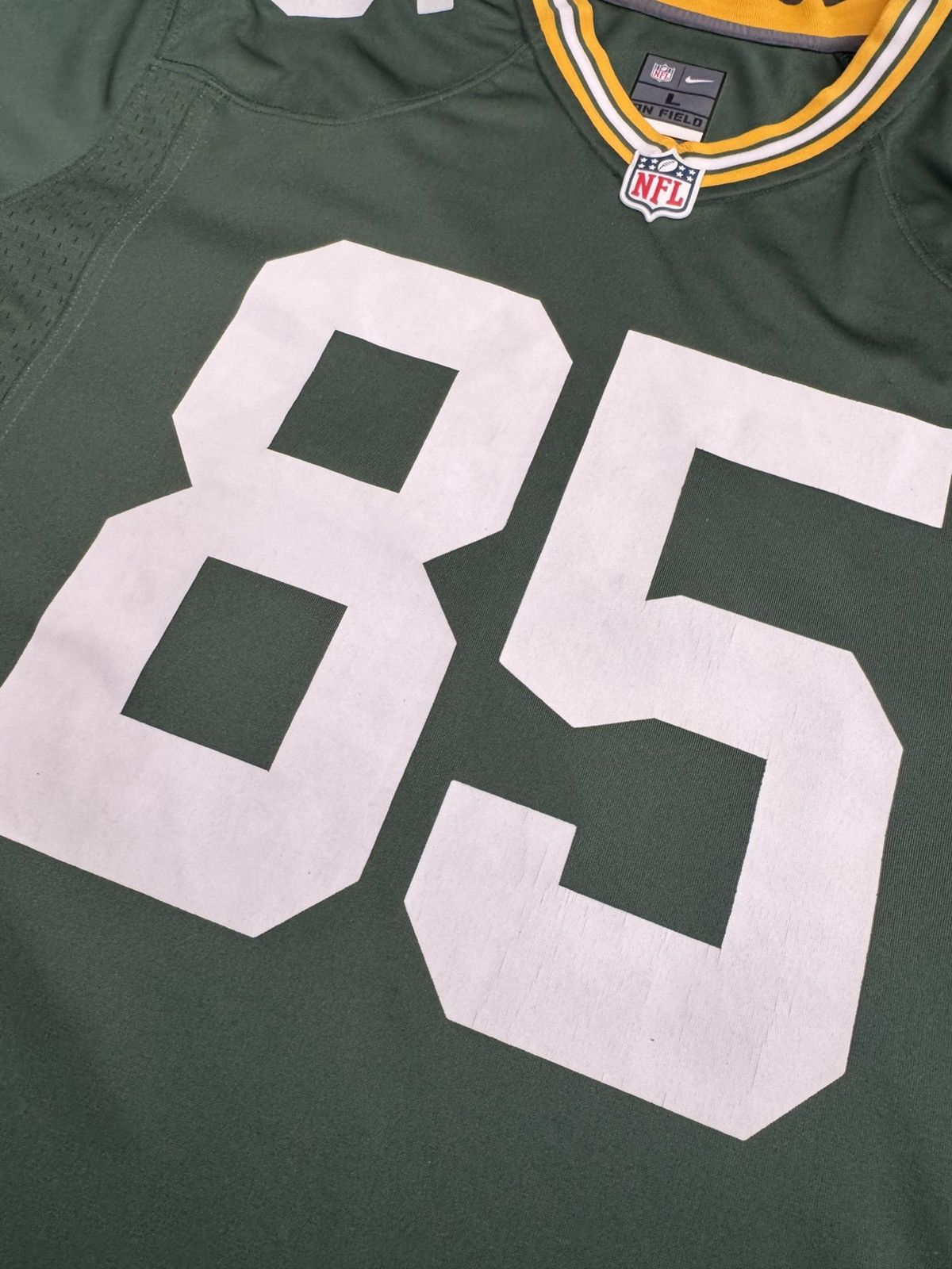Nike Green Bay Packers Robert Tonyan #85 NFL On Field Game Jersey Size US L / EU 52-54 / 3 - 3 Thumbnail