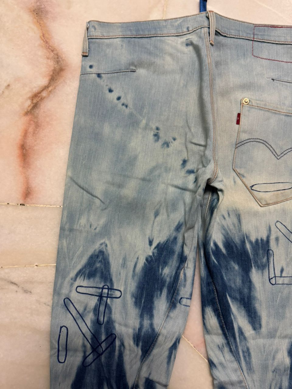 Levi's 💥Insane💥90s Levi’s Engineered Sick Bleach Single R Denim Size US 29 - 16 Thumbnail