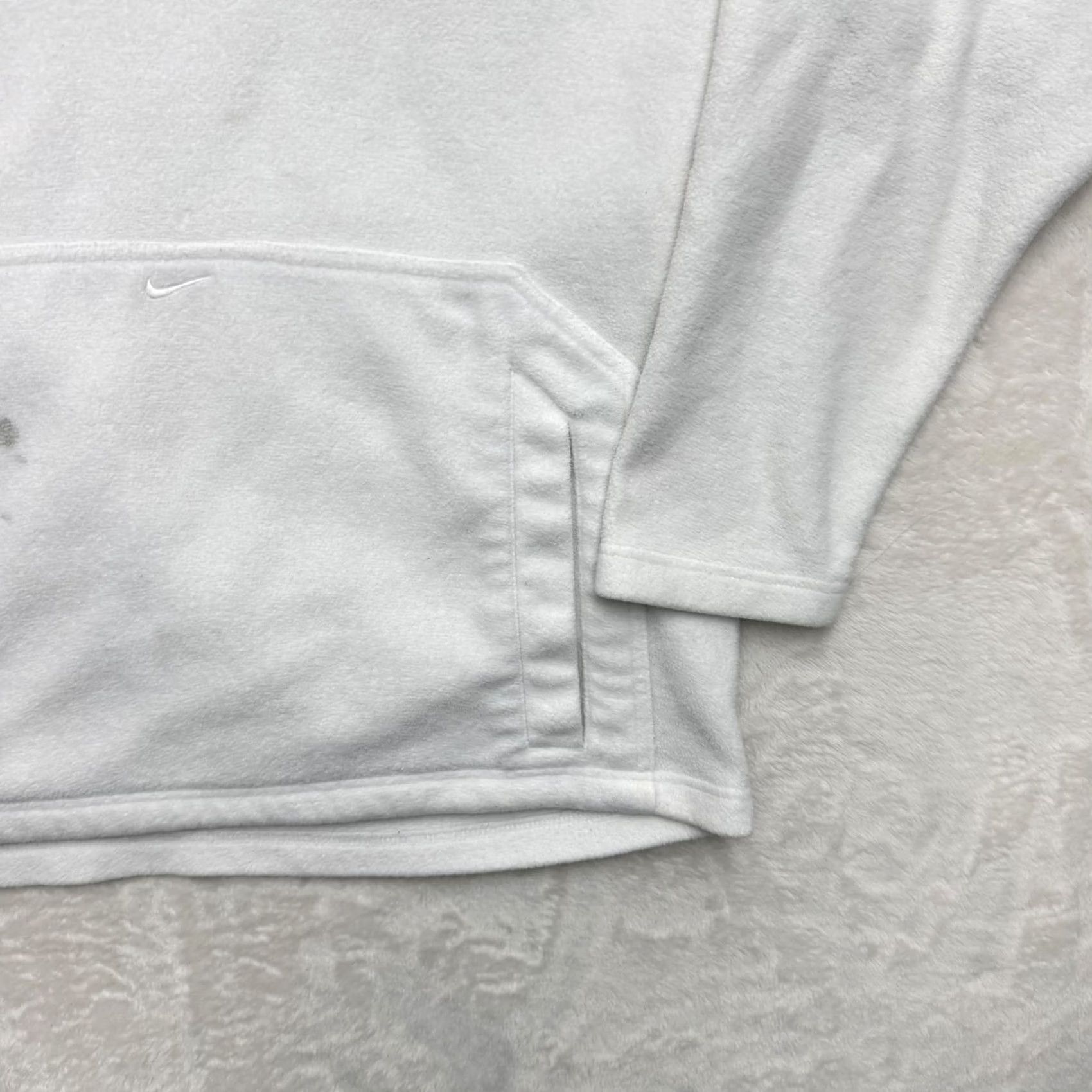 Nike Nike Hoodie Sweatshirt Mens Large White Pullover Fleece Logo Embroidered Swoosh Pockets Sports Shirt Size US L / EU 52-54 / 3 - 4 Thumbnail