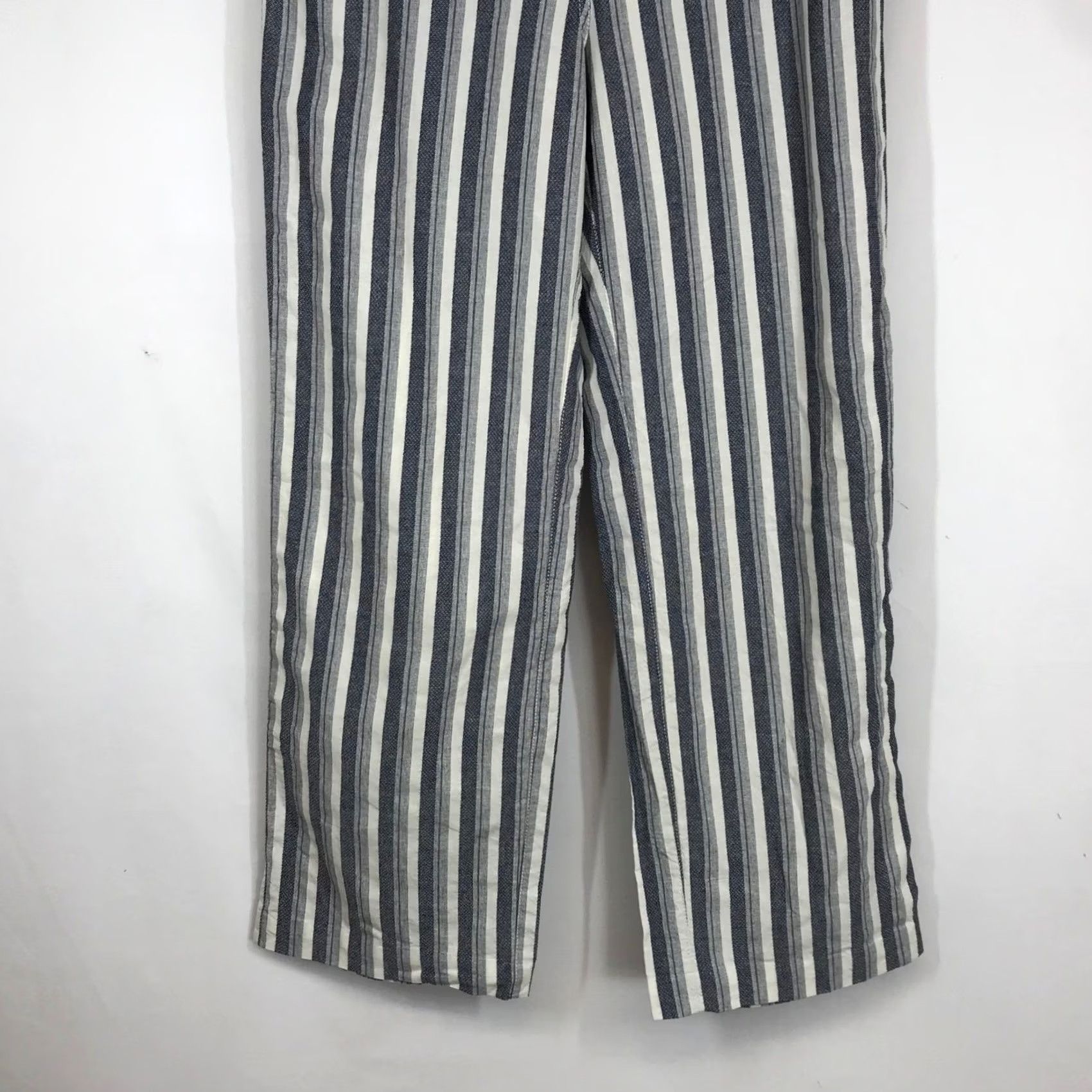 Vintage Chicos Cotton Pants Relaxed Fit Wide Leg Striped Blue White Size 1.5 Regular Womens Size 30" / US 8 / IT 44 - 3 Thumbnail
