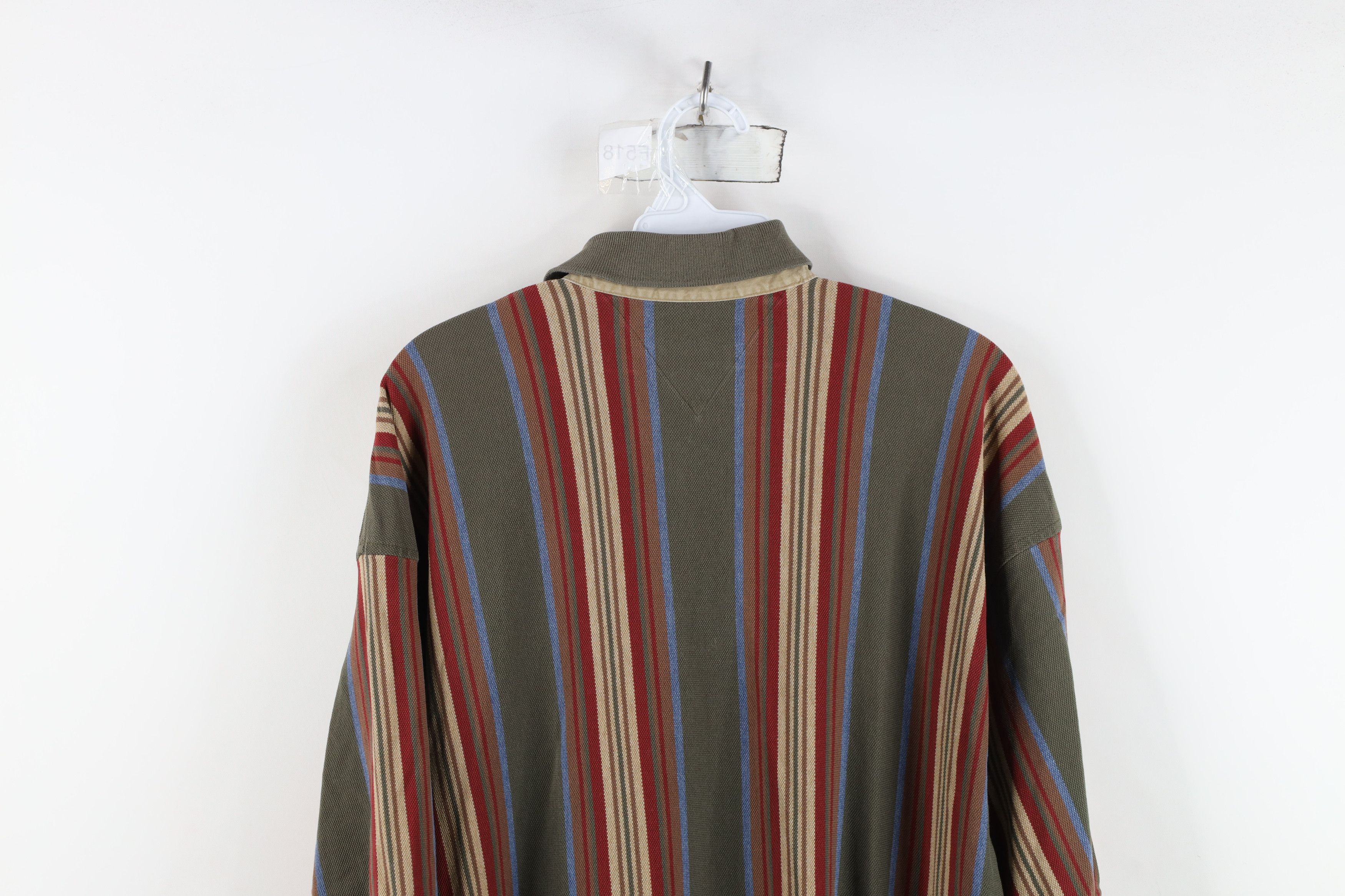 Tommy Hilfiger Vintage 90s Tommy Hilfiger Tone Striped Golf Polo Shirt Size US XL / EU 56 / 4 - 13 Thumbnail