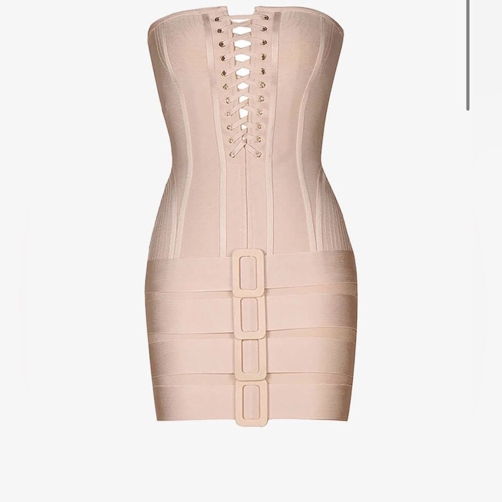 Other New Y2K Glam Chic Strapless Cream Dress size S Size S / US 4 / IT 40 - 2 Thumbnail