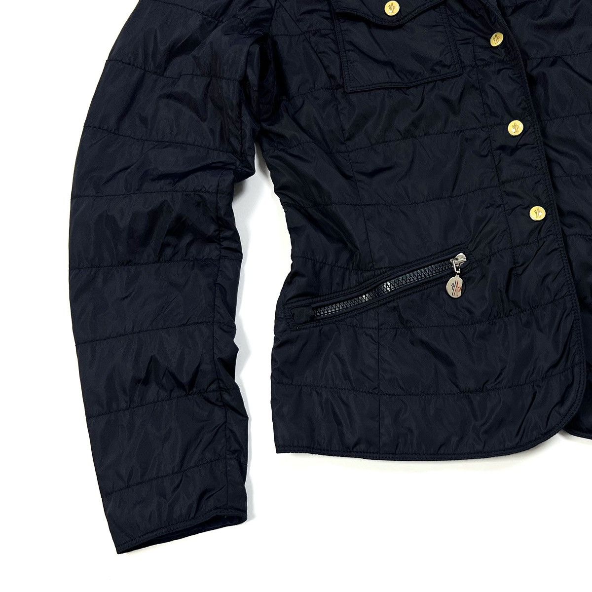 Moncler Auth Moncler Nylon Navy Blue Jacket Blazer Women’s Size S/M Size M / US 6-8 / IT 42-44 - 8 Thumbnail