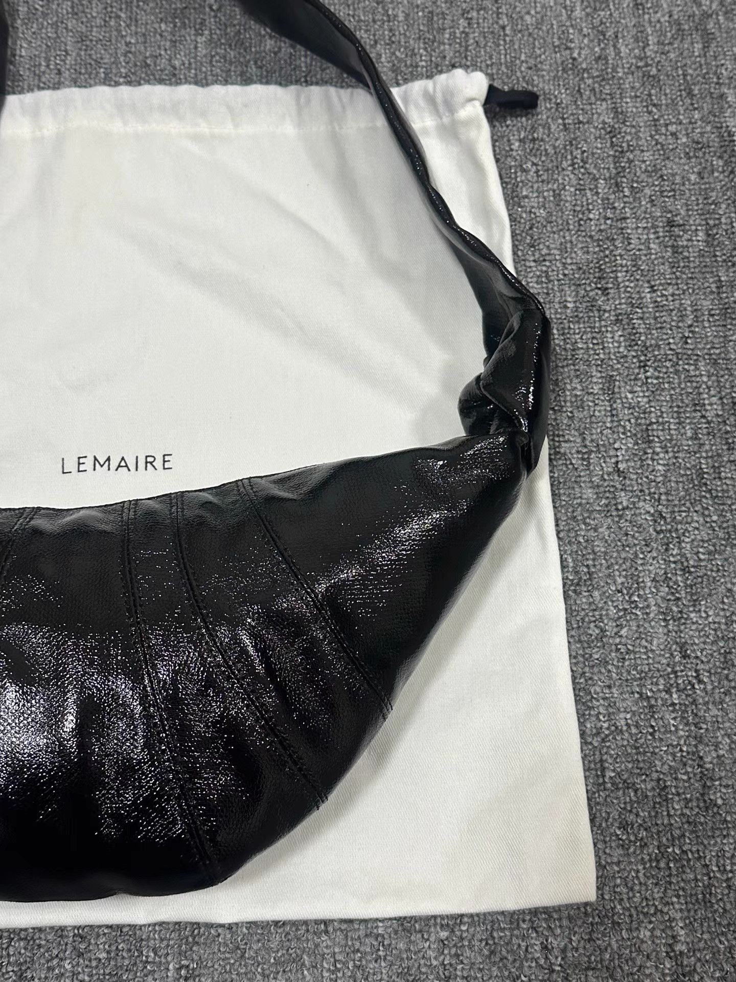 Lemaire Lemaire small black coated Croissant bag Size ONE SIZE - 3 Thumbnail
