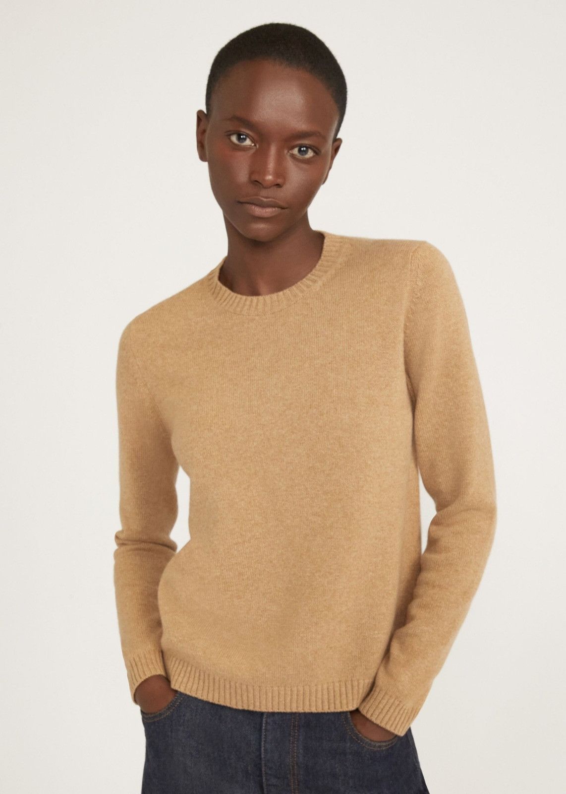 Loro Piana o1srvl11e0125 Parksville Crewneck Sweater in Camel Size M / US 6-8 / IT 42-44 - 2 Thumbnail