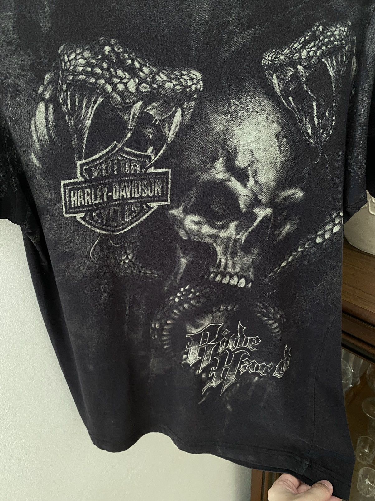 Harley Davidson Vintage Harley Davidson 00s Skull Y2K Tee Size US M / EU 48-50 / 2 - 3 Thumbnail