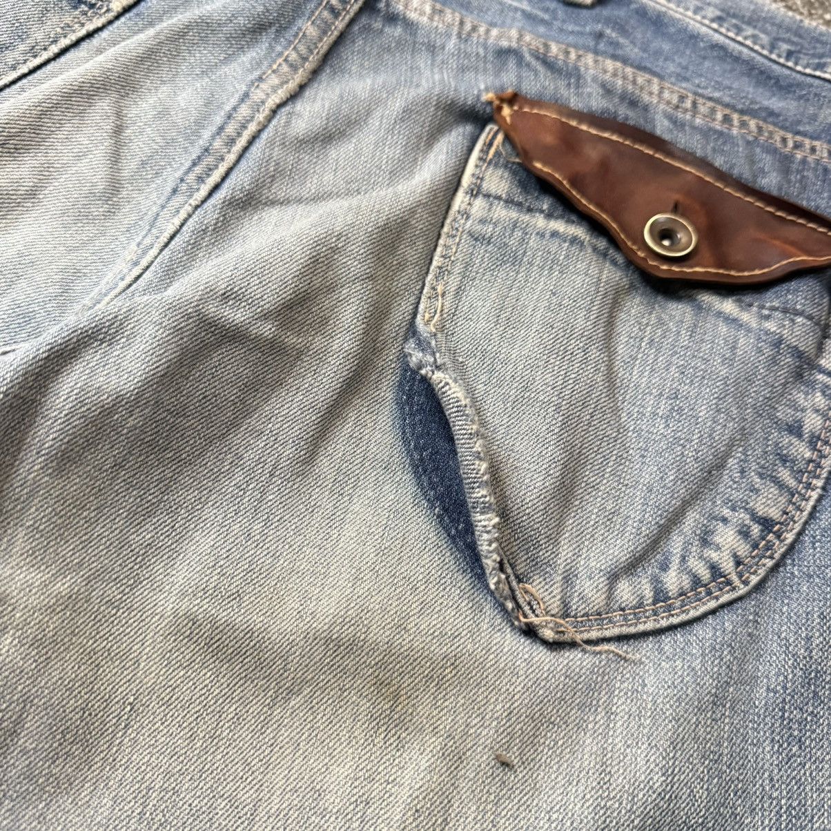 Japanese Brand 🔥🇯🇵 Archival Spellbound Domingo Distressed Fatique Denim Size US 35 - 6 Thumbnail