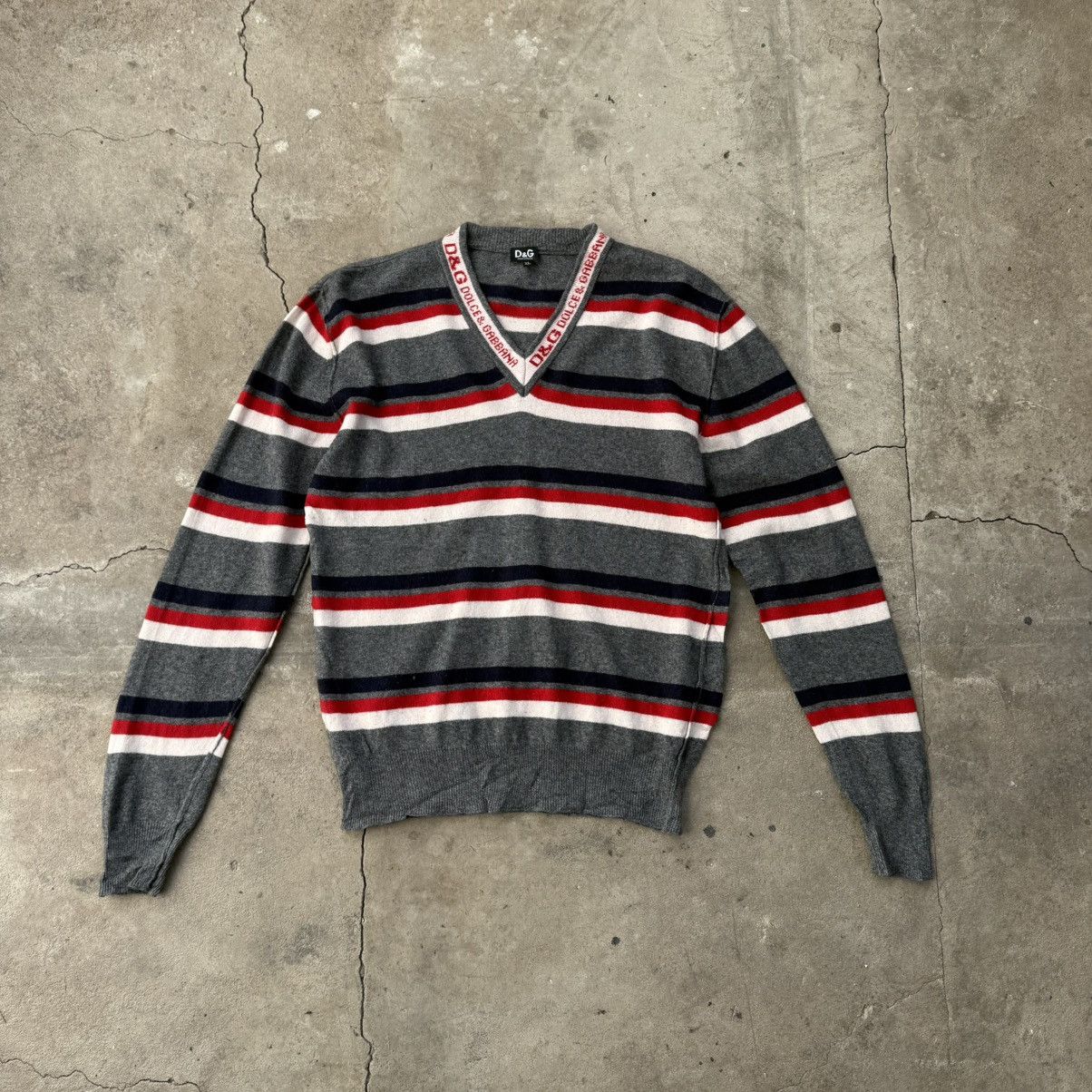 Dolce & Gabbana Dolce & Gabbana V-neck Wool Sweater Size US XL / EU 56 / 4 - 1 Thumbnail