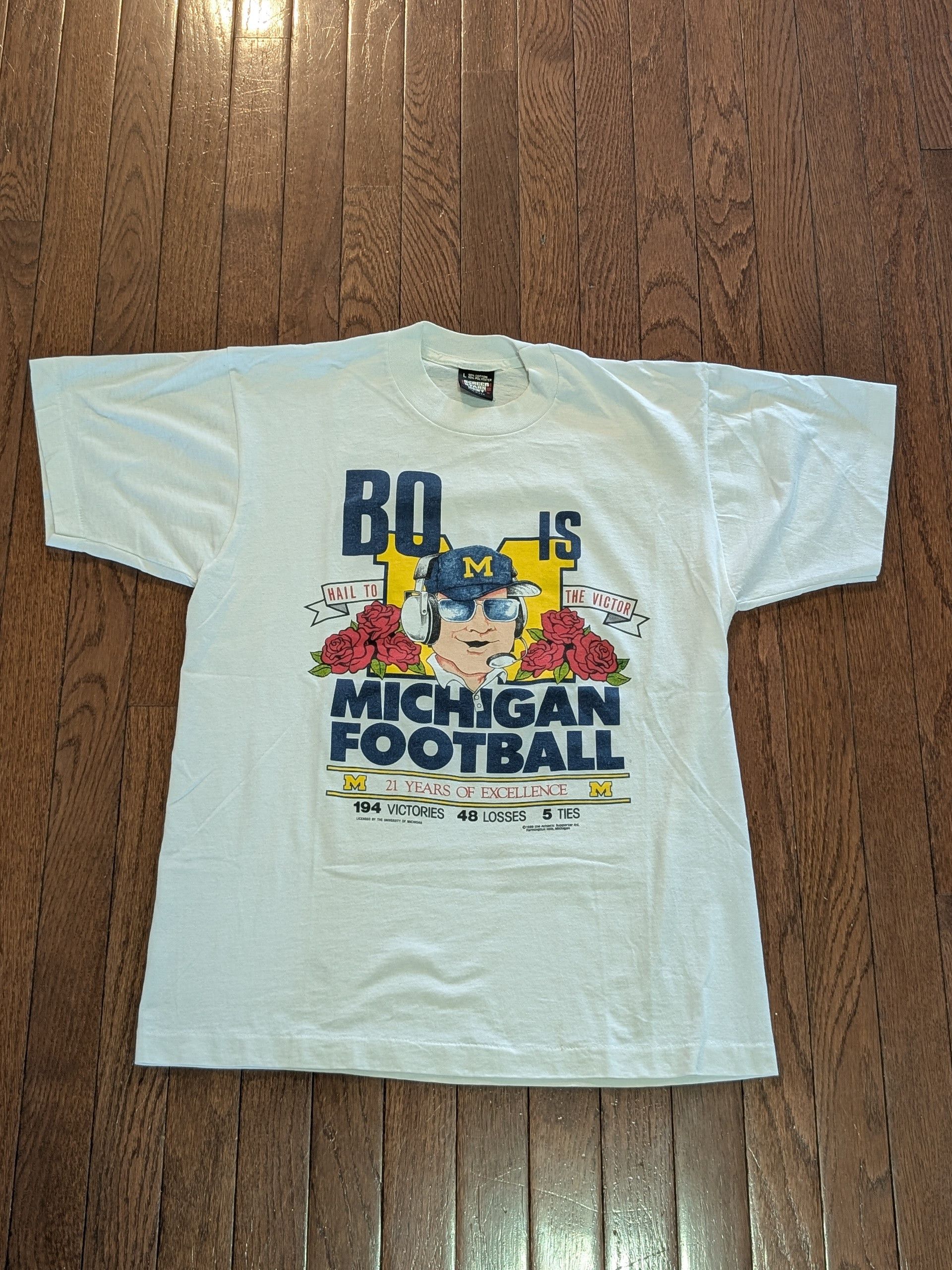 Other 1989 Bo Schembechler is Michigan FootballT-Shirt - Size L Size US L / EU 52-54 / 3 - 1 Thumbnail
