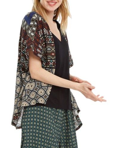 Desigual JAMIL L Asymmetric Drape 2in1 Jumper 88463 Size L / US 10 / IT 46 - 4 Thumbnail
