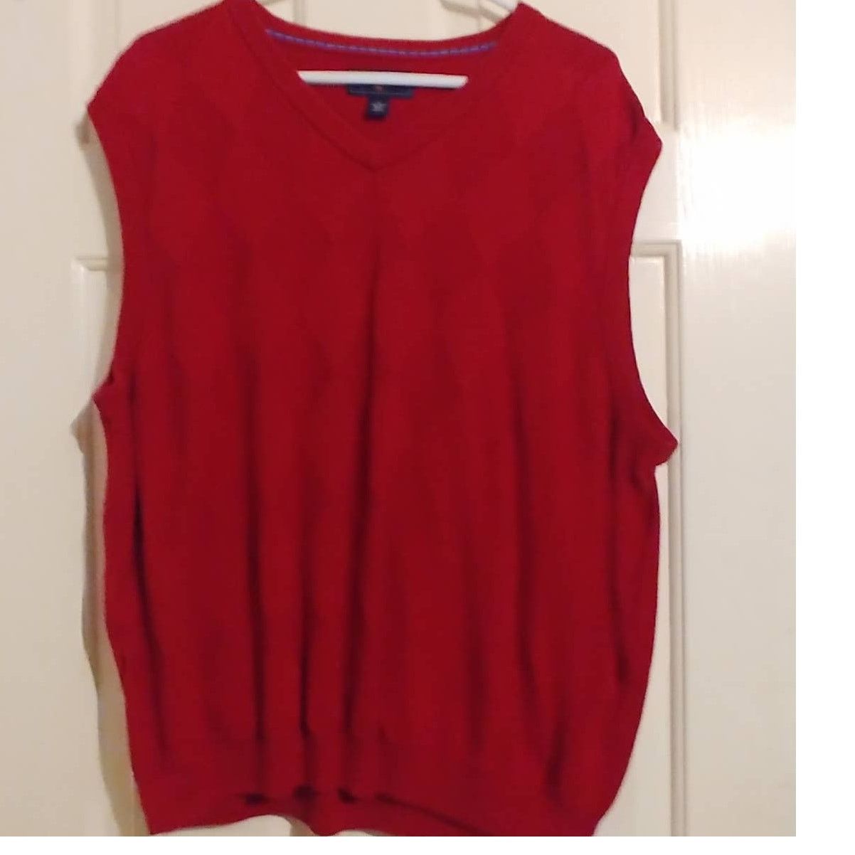 Saddlebred Vintage Saddlebred Sweater Vest V-Neck Diamond Shape Red XL Size US XL / EU 56 / 4 - 1 Thumbnail