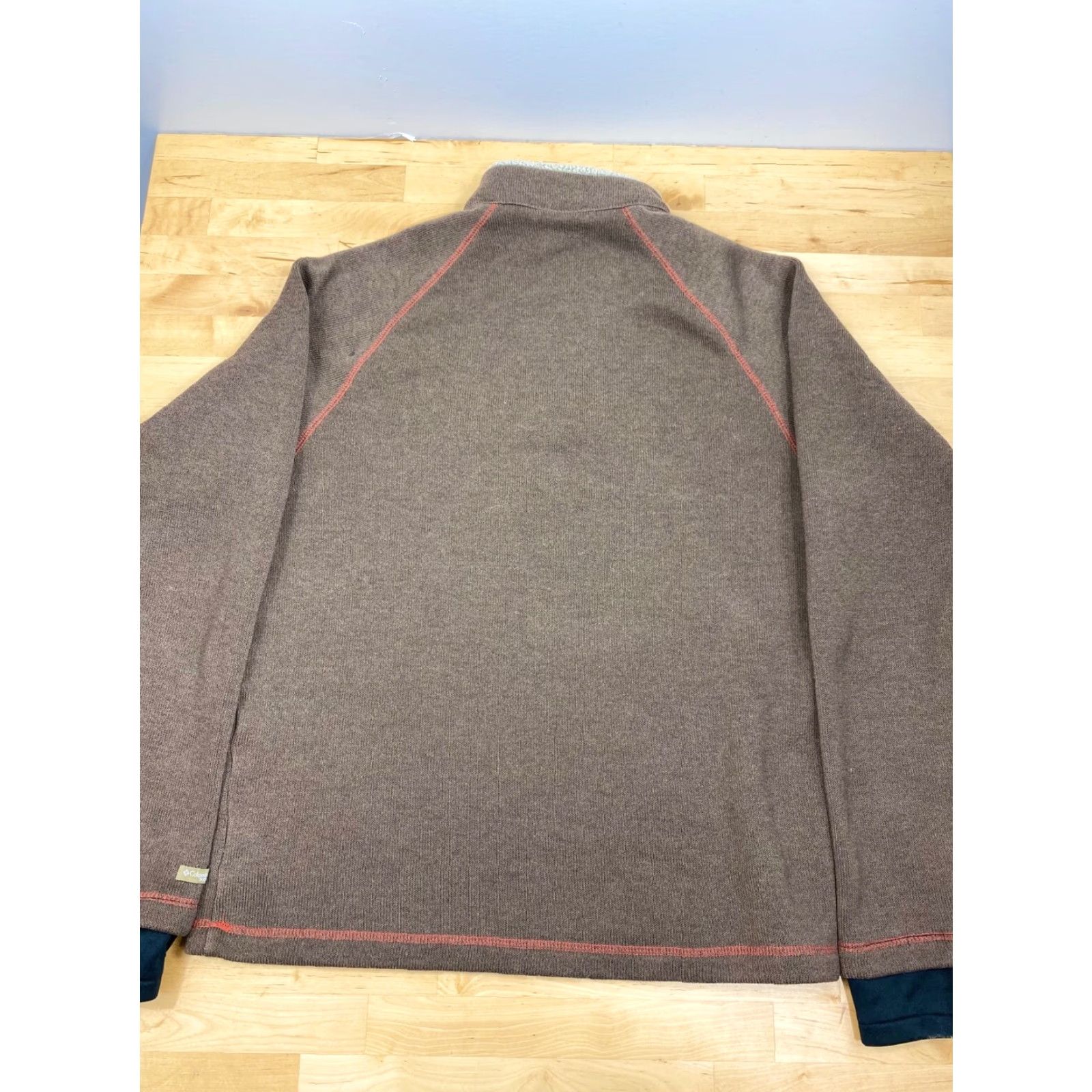 Vintage VINTAGE Columbia 1/4 Zip Brown Pullover Sweater Men’s Size Medium M #2574 Size US M / EU 48-50 / 2 - 2 Thumbnail