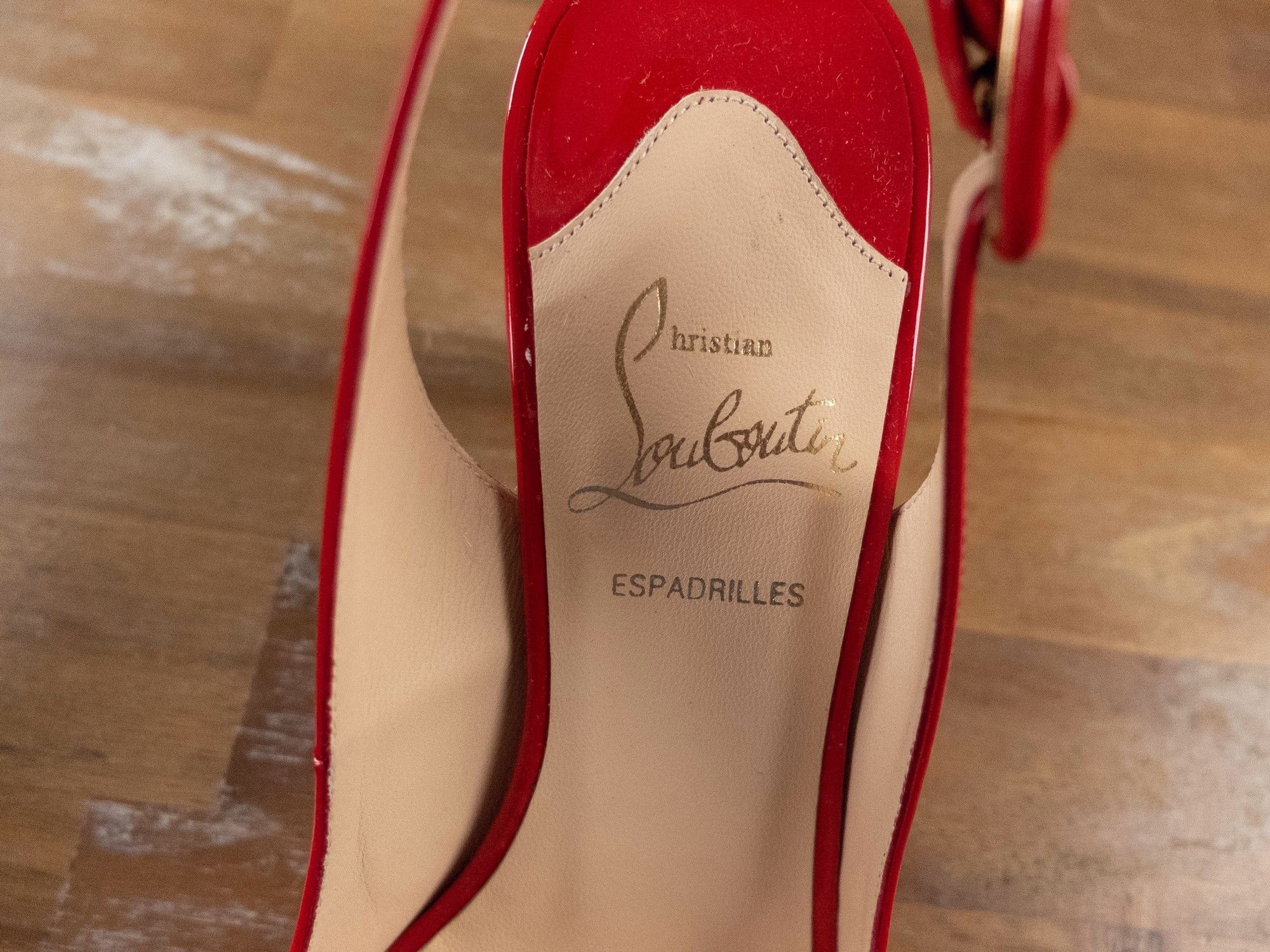 Christian Louboutin CHRISTIAN LOUBOUTIN Puglia Sling red patent leather pumps 36 Size US 6 / IT 36 - 4 Thumbnail
