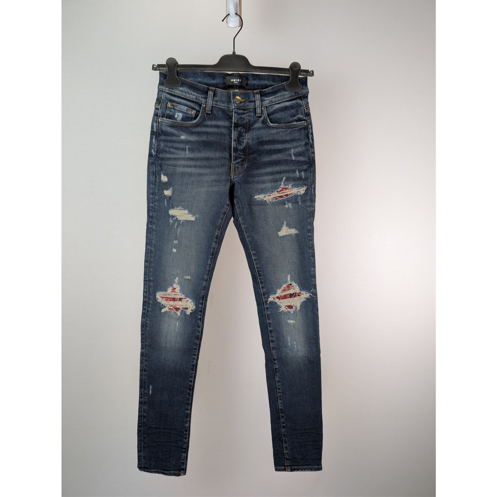 Amiri Amiri MX1 Jeans Deep Classic Indigo Black Patch Size 30