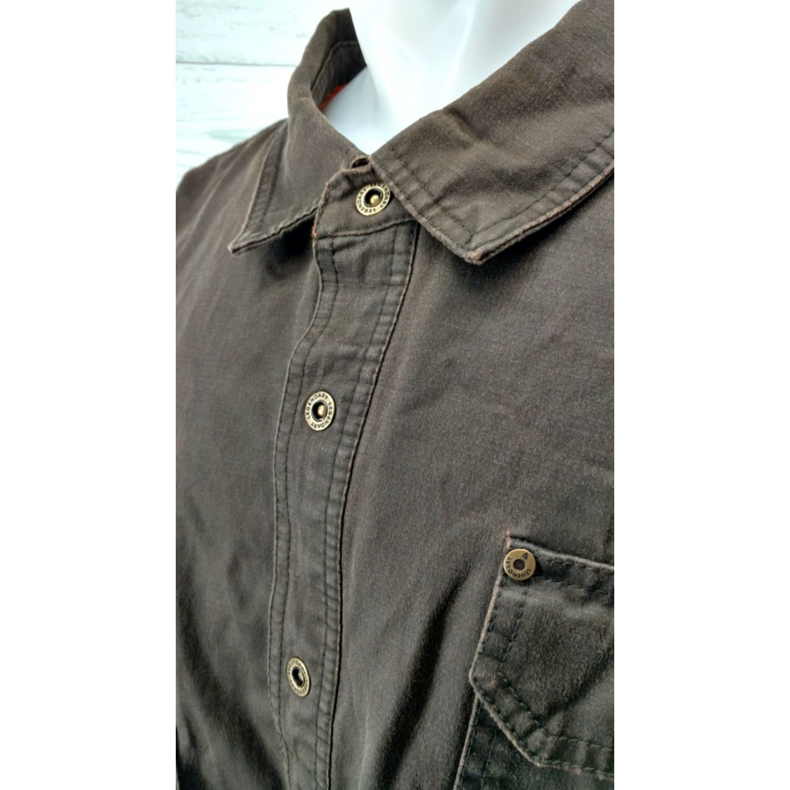 Vintage Legendary Whitetails Shirt Jacket Men Journeyman Flannel Line Snap Buttons 4XT Brown 4XL Big & Tall Mens Jacket Style Outdoor Hunting Vintage N/A Size US XXL / EU 58 / 5 - 4 Thumbnail