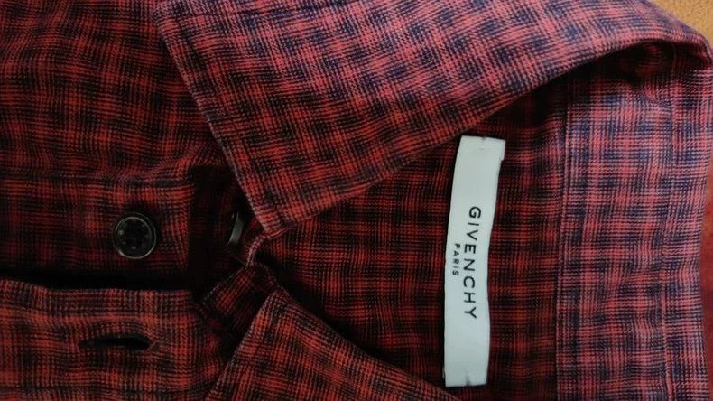 Givenchy Plaid Shirt, Red and Black Color Scheme, Classic