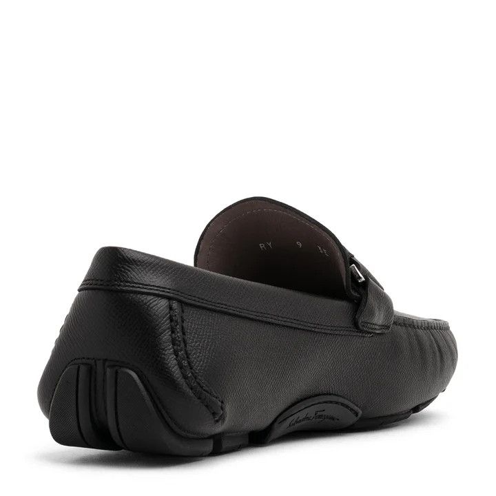 Salvatore Ferragamo o1s22i1n1025 SF Ornament Driver Loafers in Black Size US 8 / EU 41 - 2 Thumbnail