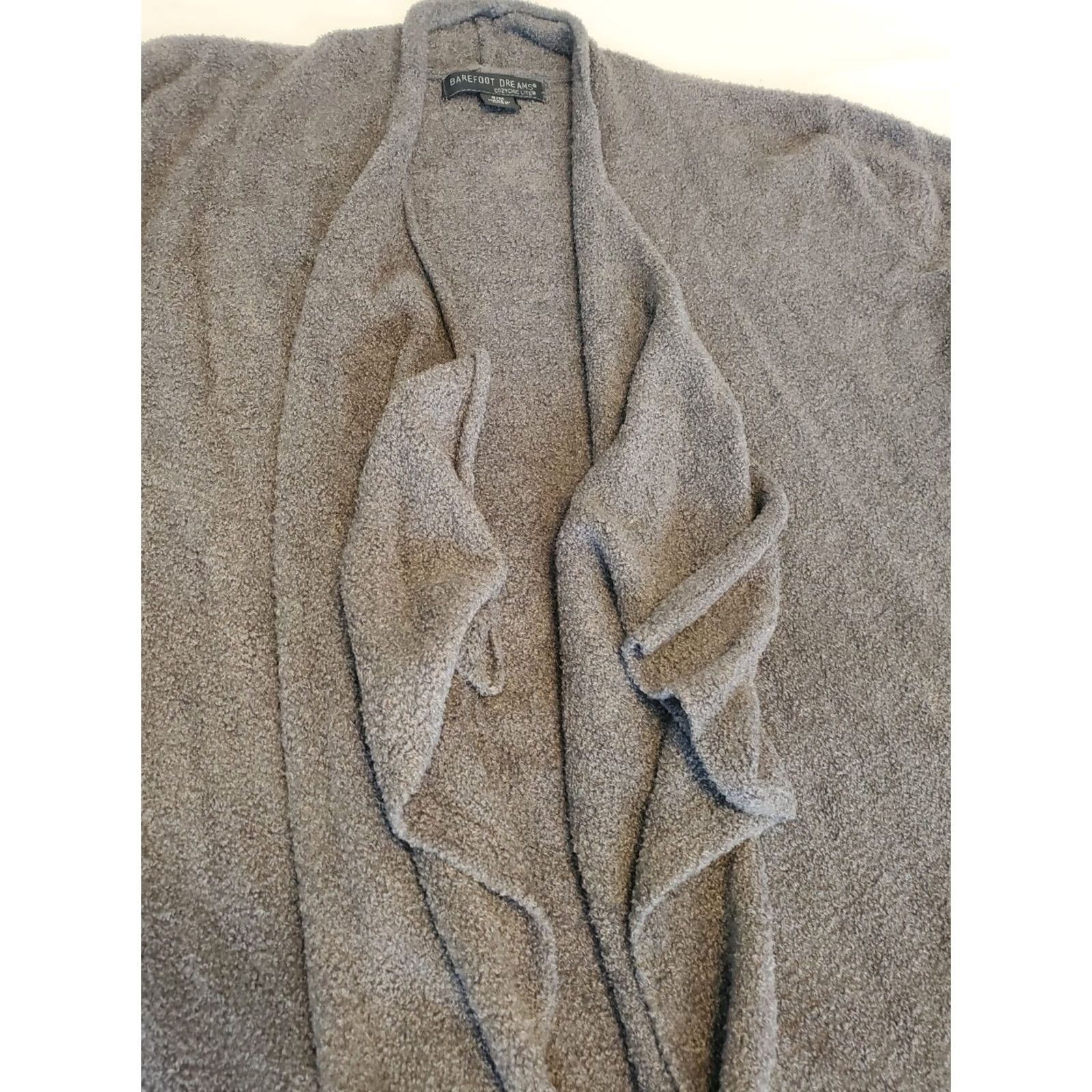 Vintage Barefoot Dreams CozyChic Lite Sweater Cardigan Womens S/M Gray Open Front Tunic Size S / US 4 / IT 40 - 7 Thumbnail