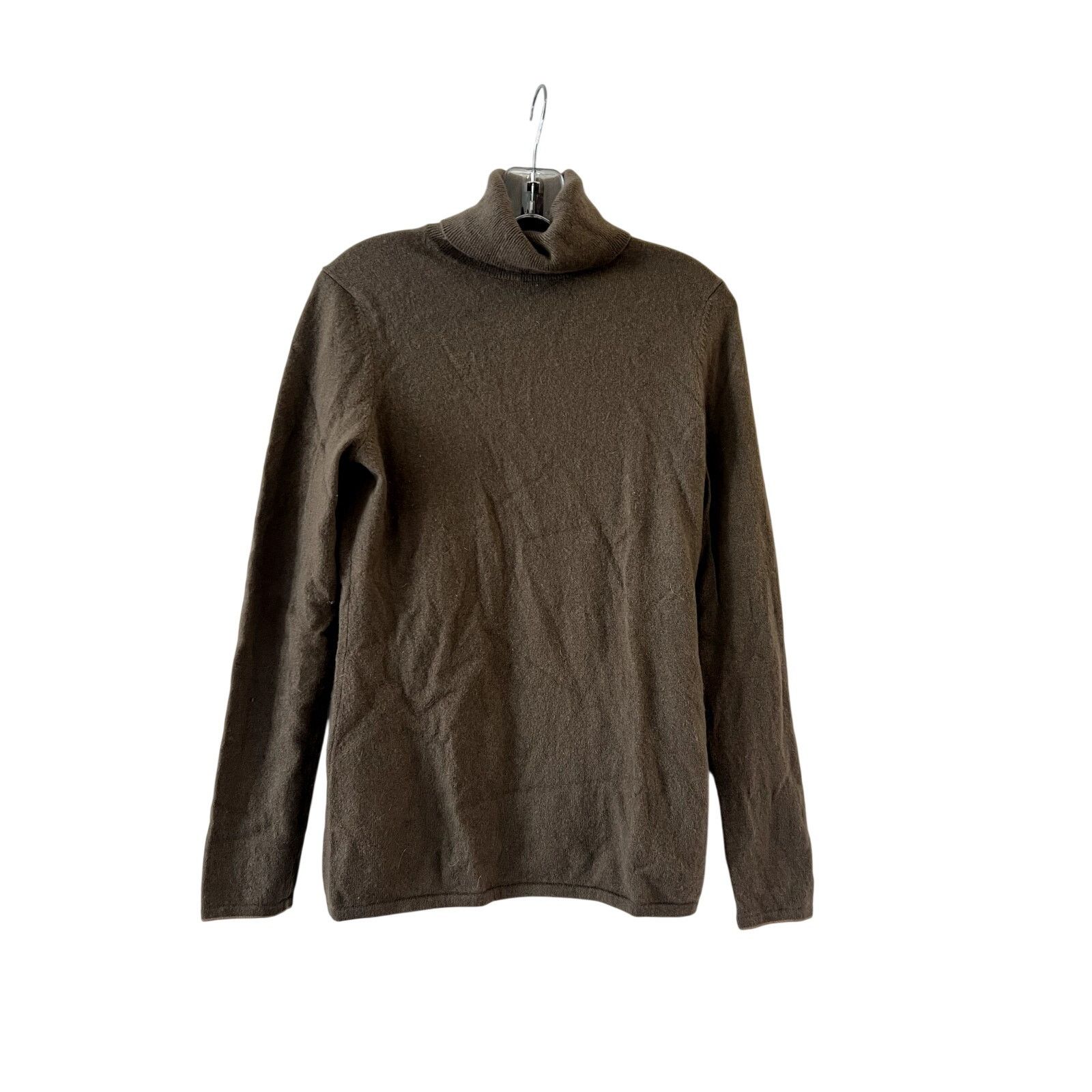 Saks Fifth Avenue Saks Fifth Avenue Brown Turtleneck sweater Wool Cashmere Size M / US 6-8 / IT 42-44 - 3 Thumbnail