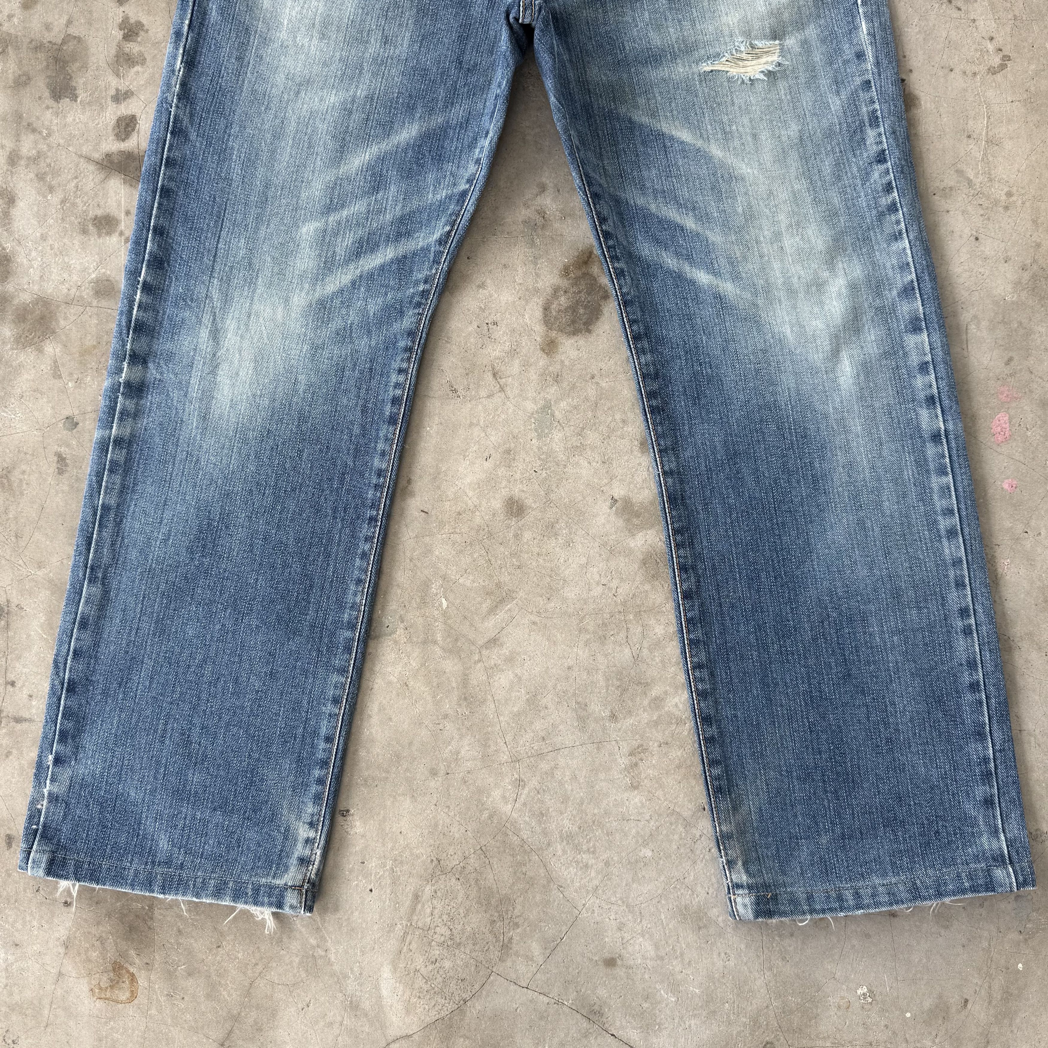 Edwin W35x26.5 Vintage Edwin Faded Blue Denim Jean Pants Size US 35 - 4 Thumbnail