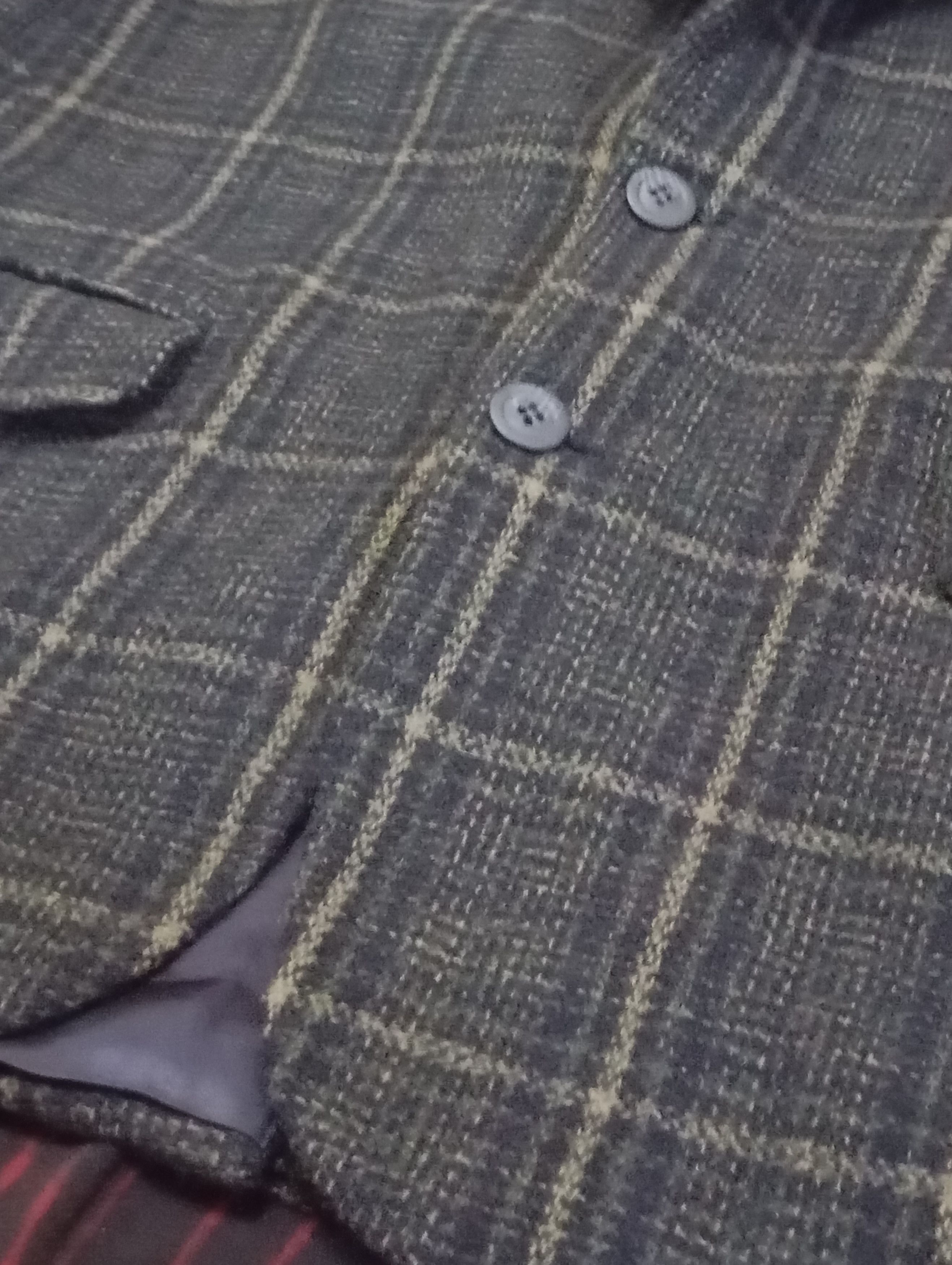 Eddie Bauer Eddie Bauer - Mens Homme - vintage checkered tweed blazer Size 38L - 5 Thumbnail