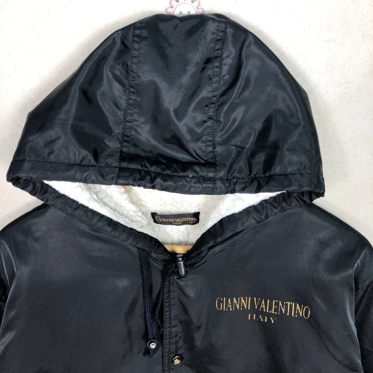 Designer × Vintage Gianni Valentino Fleece Sherpa Hooded Jacket Size US S / EU 44-46 / 1 - 4 Thumbnail