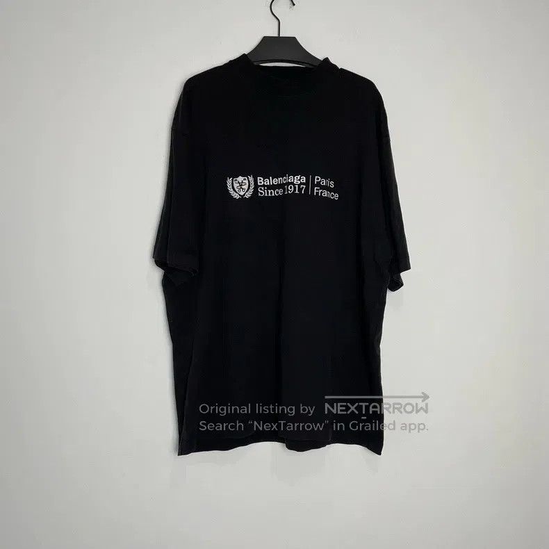 Balenciaga Balenciaga Logo letter printed round neck pullover short s Size US M / EU 48-50 / 2 - 1 Thumbnail