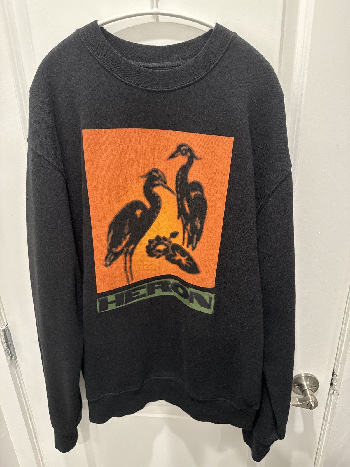 image of Heron Preston Sweatshirt - Heavy Duty in Black, Men's (Size Medium)