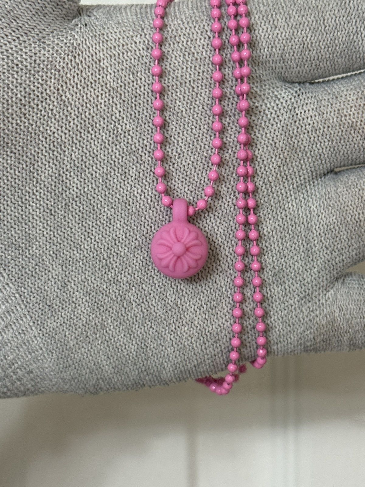 Chrome Hearts Chrome Hearts Silichrome Crossball Charm Pink Size ONE SIZE - 2 Thumbnail