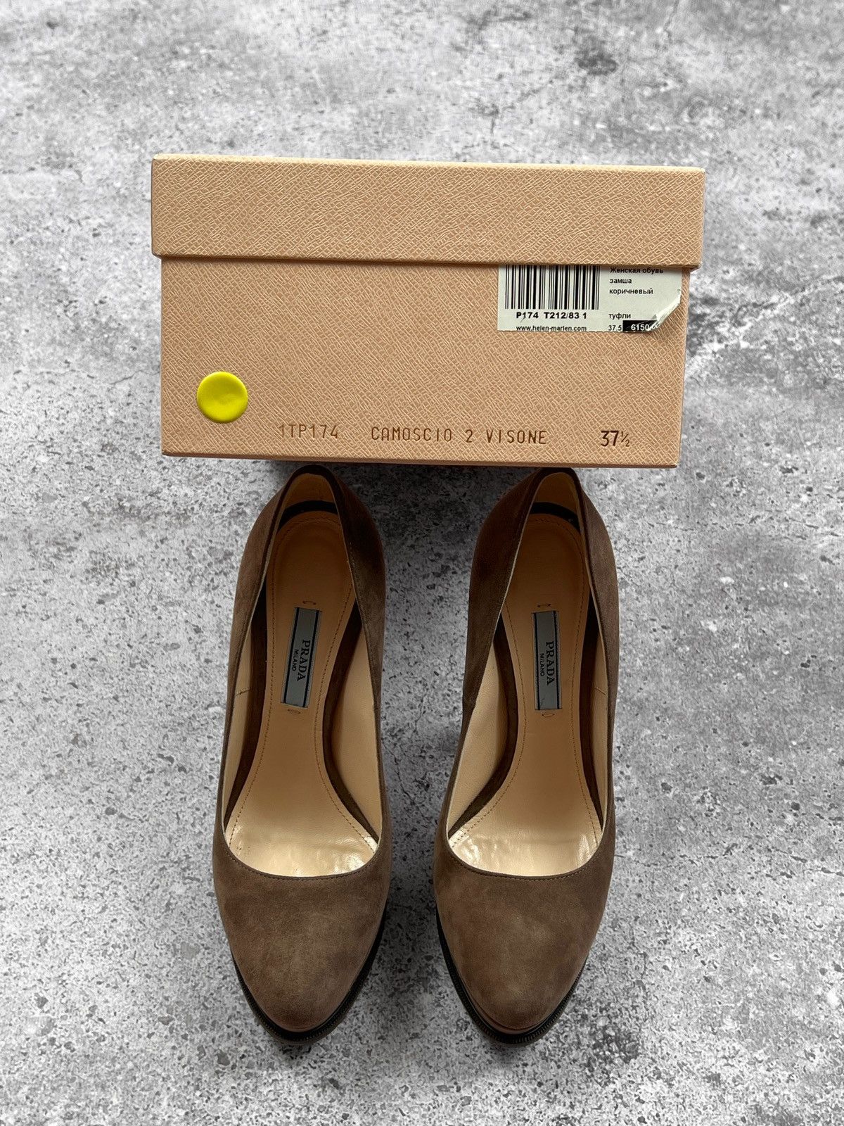 Prada Prada Camoscio Platform Heels Pumps Size US 7.5 / IT 37.5 - 8 Thumbnail