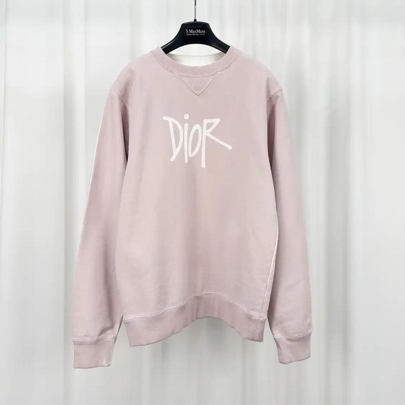 Dior Dior Pink Cotton Logo Long Sleeve Sweatshirt 0089 Size US XS / EU 42 / 0 - 1 Thumbnail