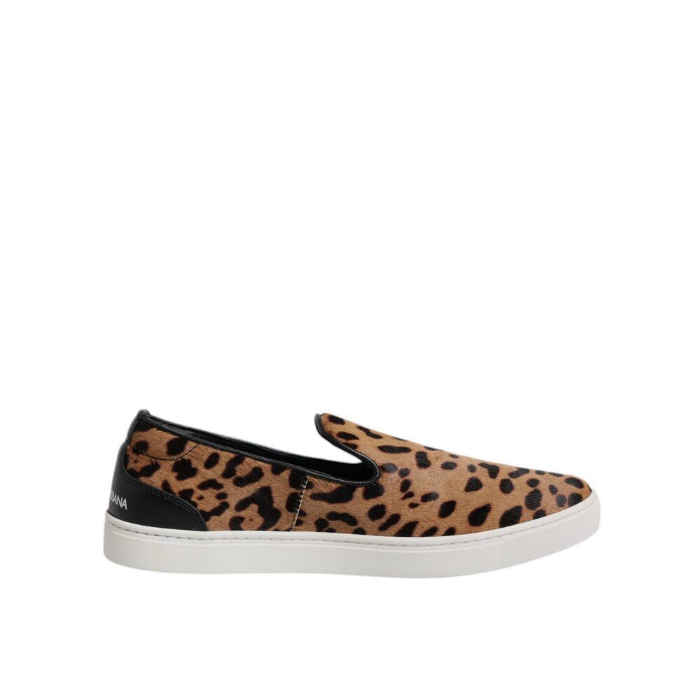 Dolce & Gabbana Dolce & Gabbana Brown Calfskin Fur Leopard Sneakers Shoes Size US 8.5 / EU 41-42 - 7 Thumbnail