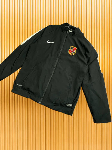 Nike VTG Nike Jacket Large Swoosh Full Zip Bomber 90s Windbreaker Size US XL / EU 56 / 4 - 1 Thumbnail