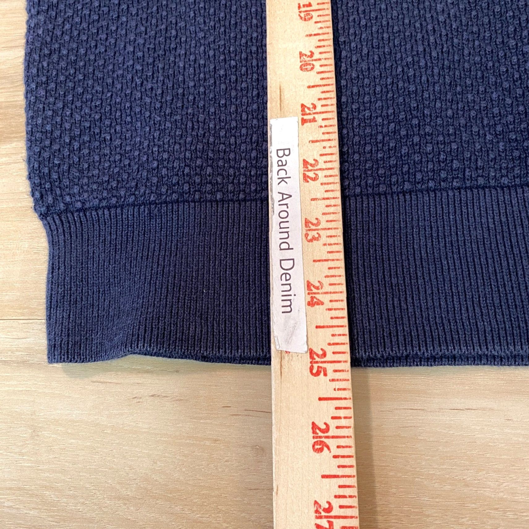 Tommy Hilfiger Tommy Hilfiger Sweater Mens XL Navy Blue Cotton Waffle Knit Quarter Zip Size US XL / EU 56 / 4 - 6 Thumbnail