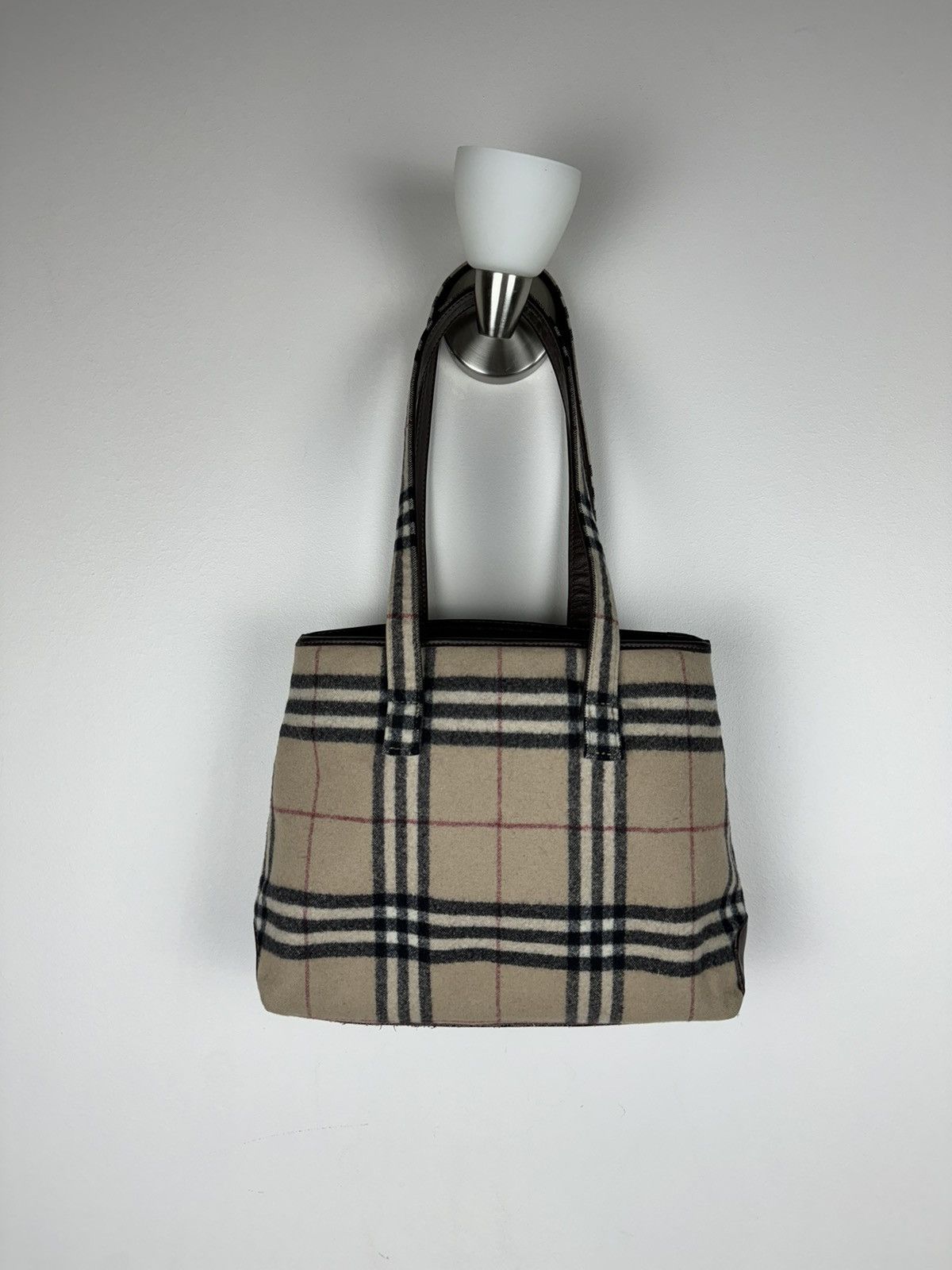 Burberry Vintage wool shoulder bag Burberry Nova Check original item Size ONE SIZE - 2 Thumbnail