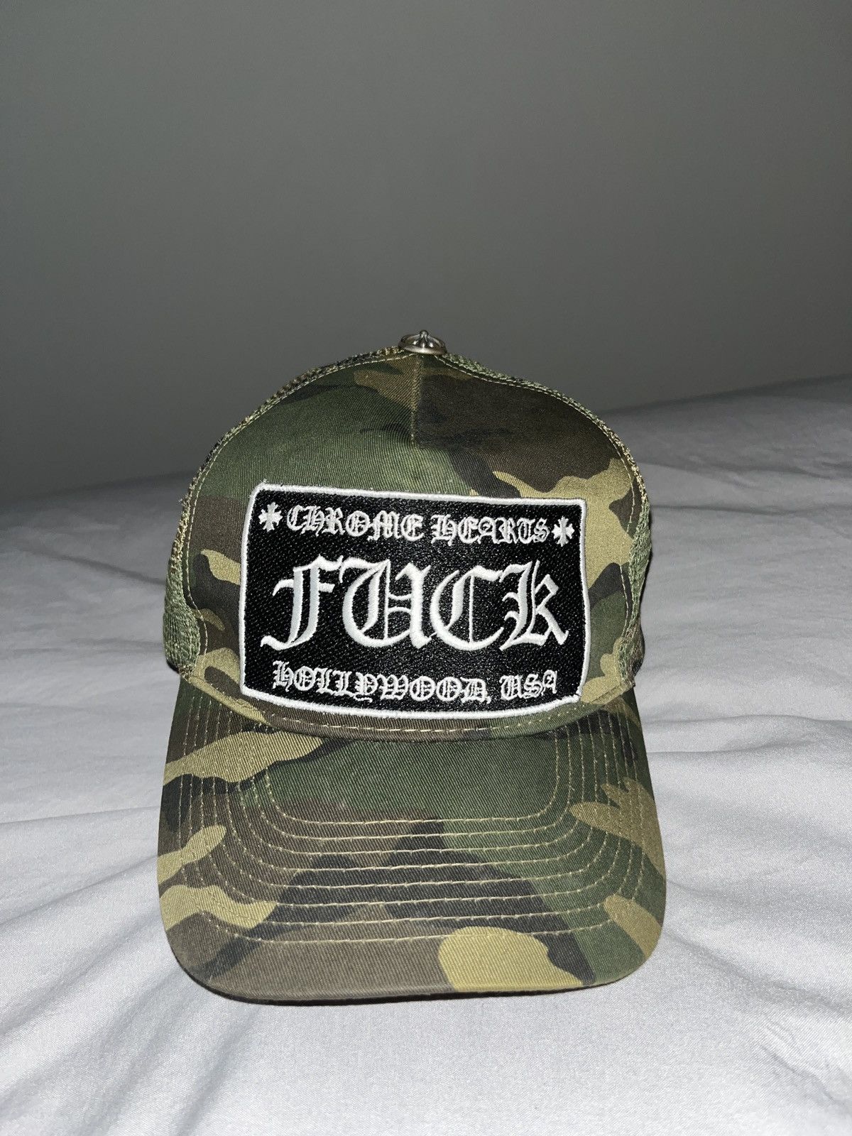 Chrome Hearts Chrome Hearts FUCK Hollywood Trucker Hat Size ONE SIZE - 1 Thumbnail