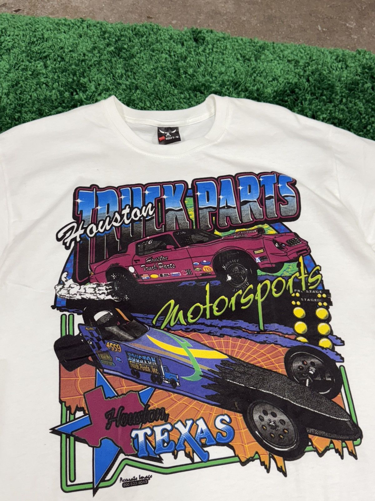 Vintage Vintage Houston Truck Parts Nascar Race Tee Medium Beefy Size US M / EU 48-50 / 2 - 2 Thumbnail