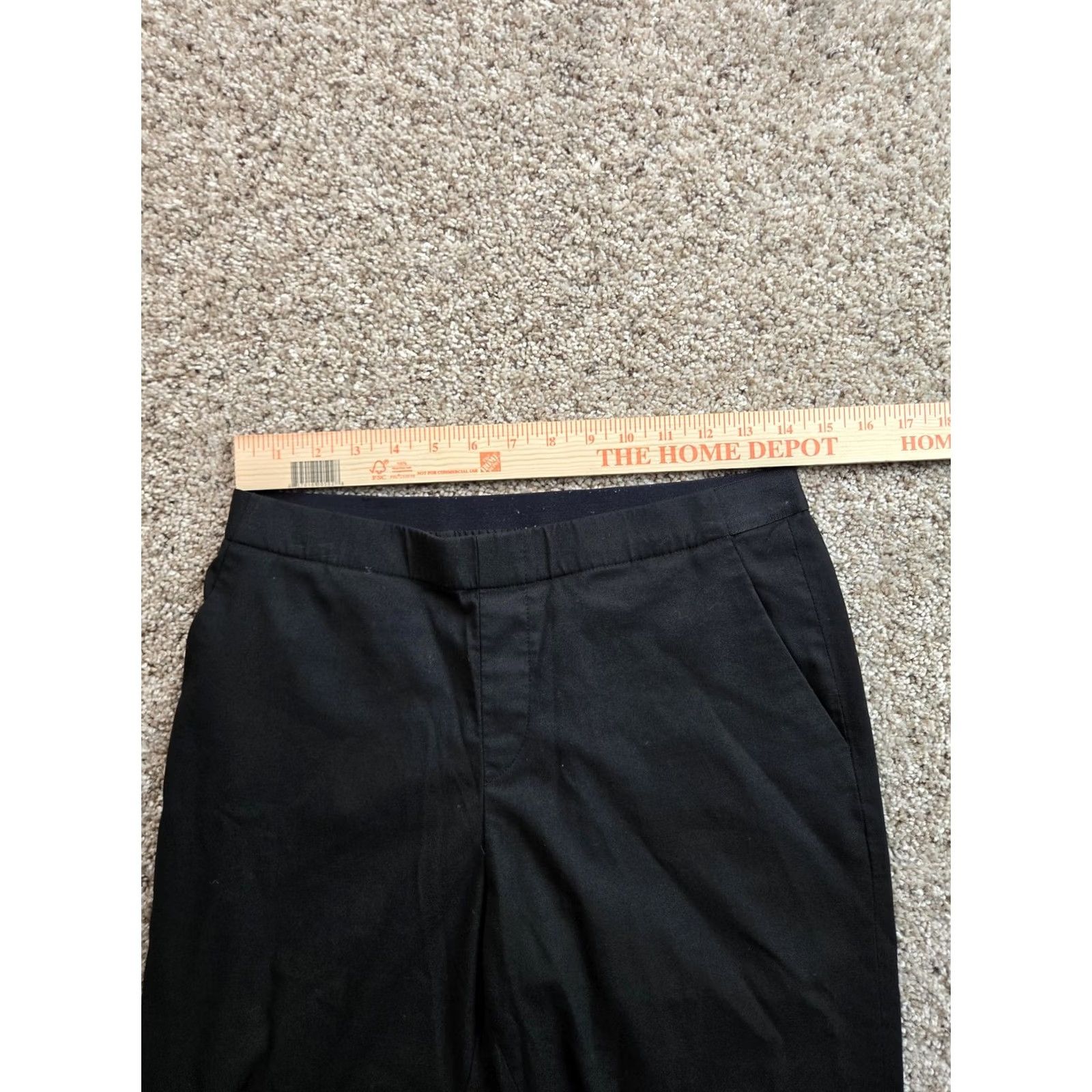 Uniqlo Uniqlo Chino Pants Womens Medium Black Pull On Elastic Waist Flat Front Stretch Size 32" / US 10 / IT 46 - 5 Thumbnail