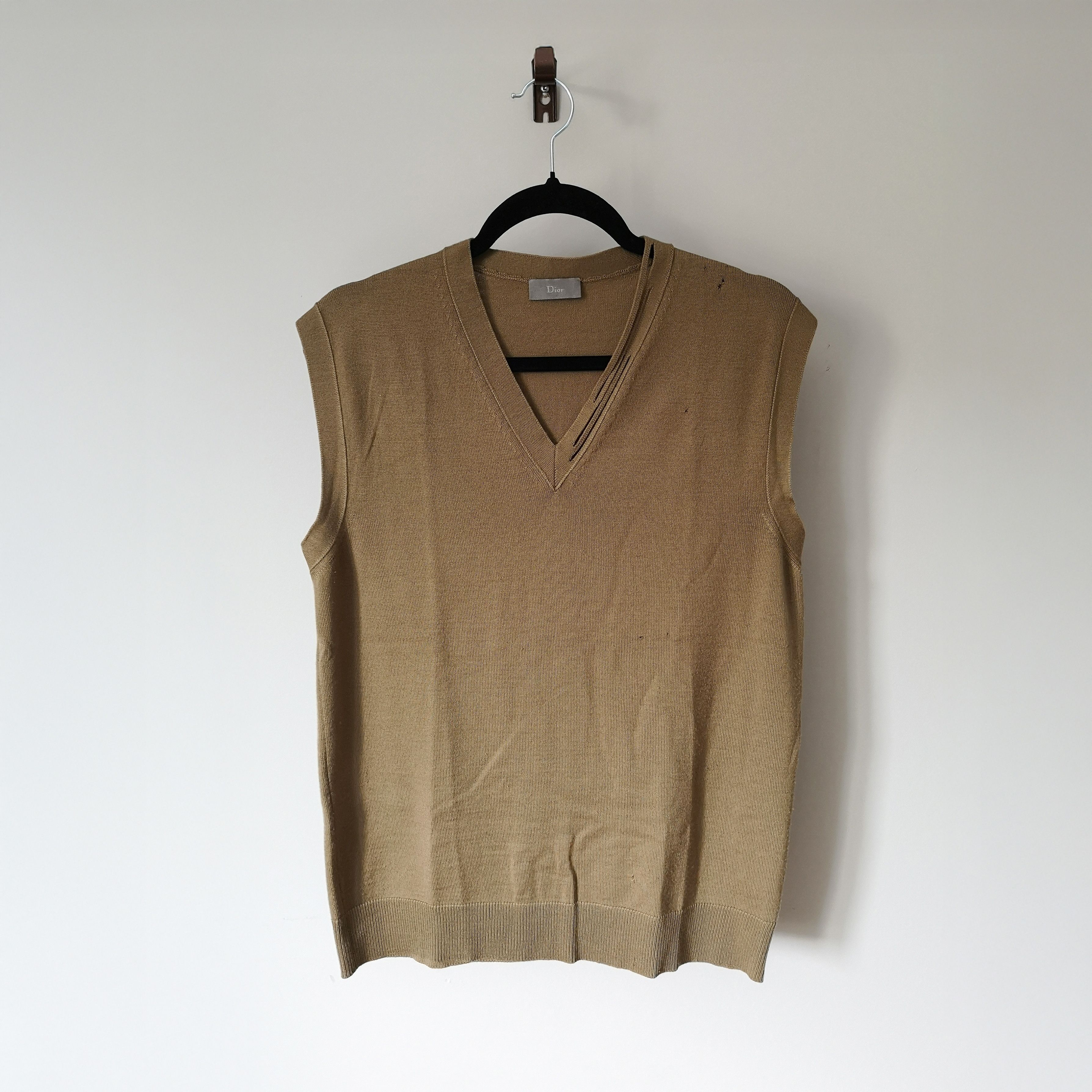 Dior Dior Homme AW05 Distressed V-Neck Knit | Grailed