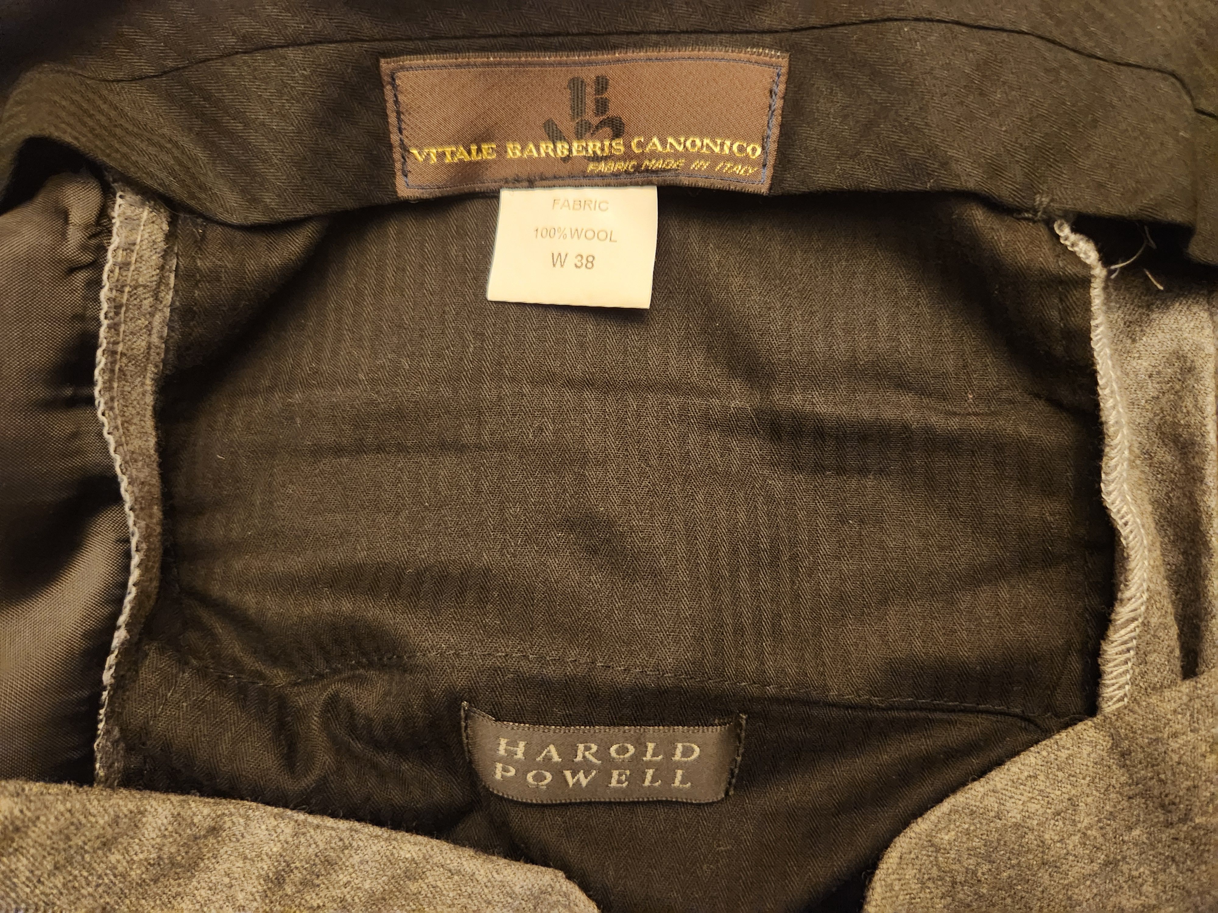 Vitale Barberis Canonico VTG 90's Harold Powell 100% Wool Pleated Front Pants Size US 38 / EU 54 - 4 Thumbnail